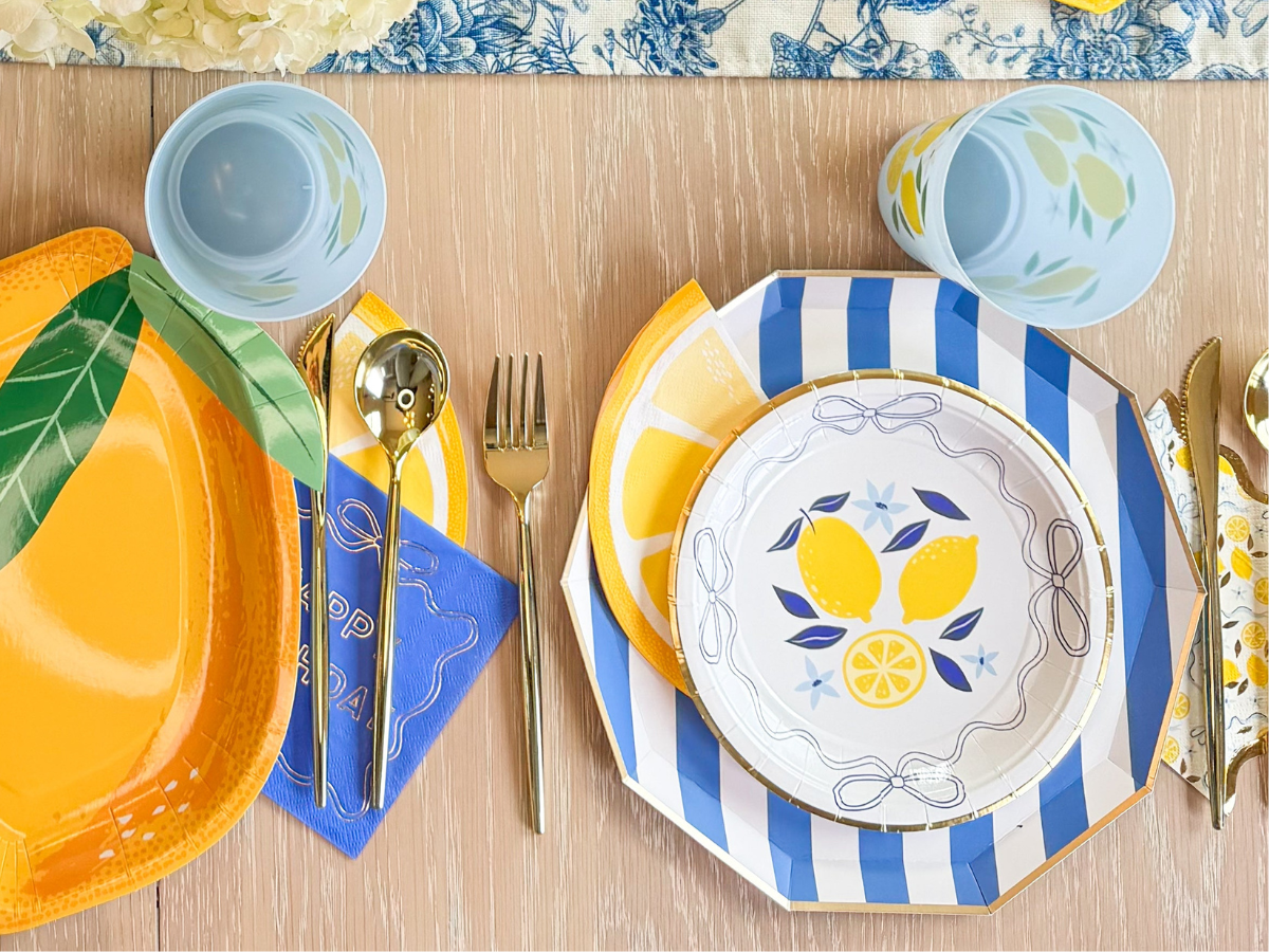 Host a Blue & White Mediterranean Lemon Party