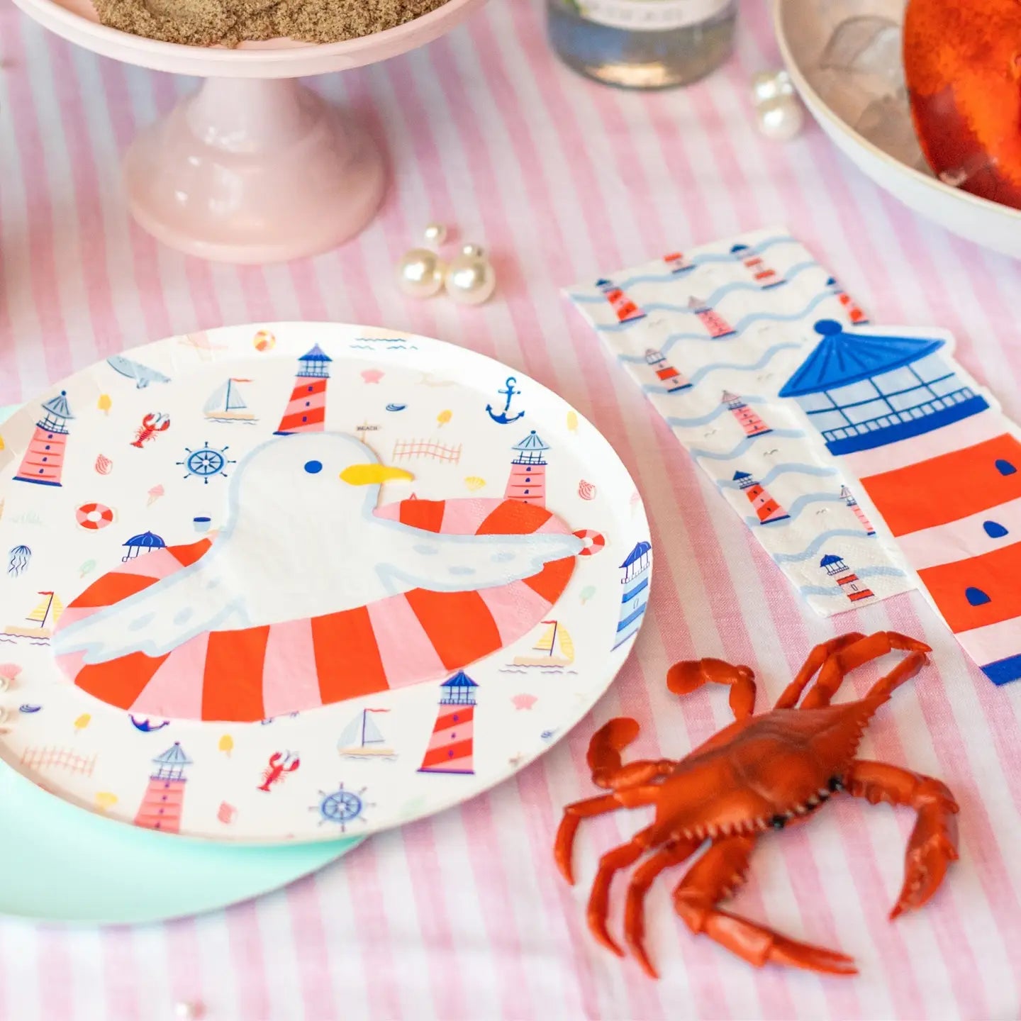 Beach-themed party supplies