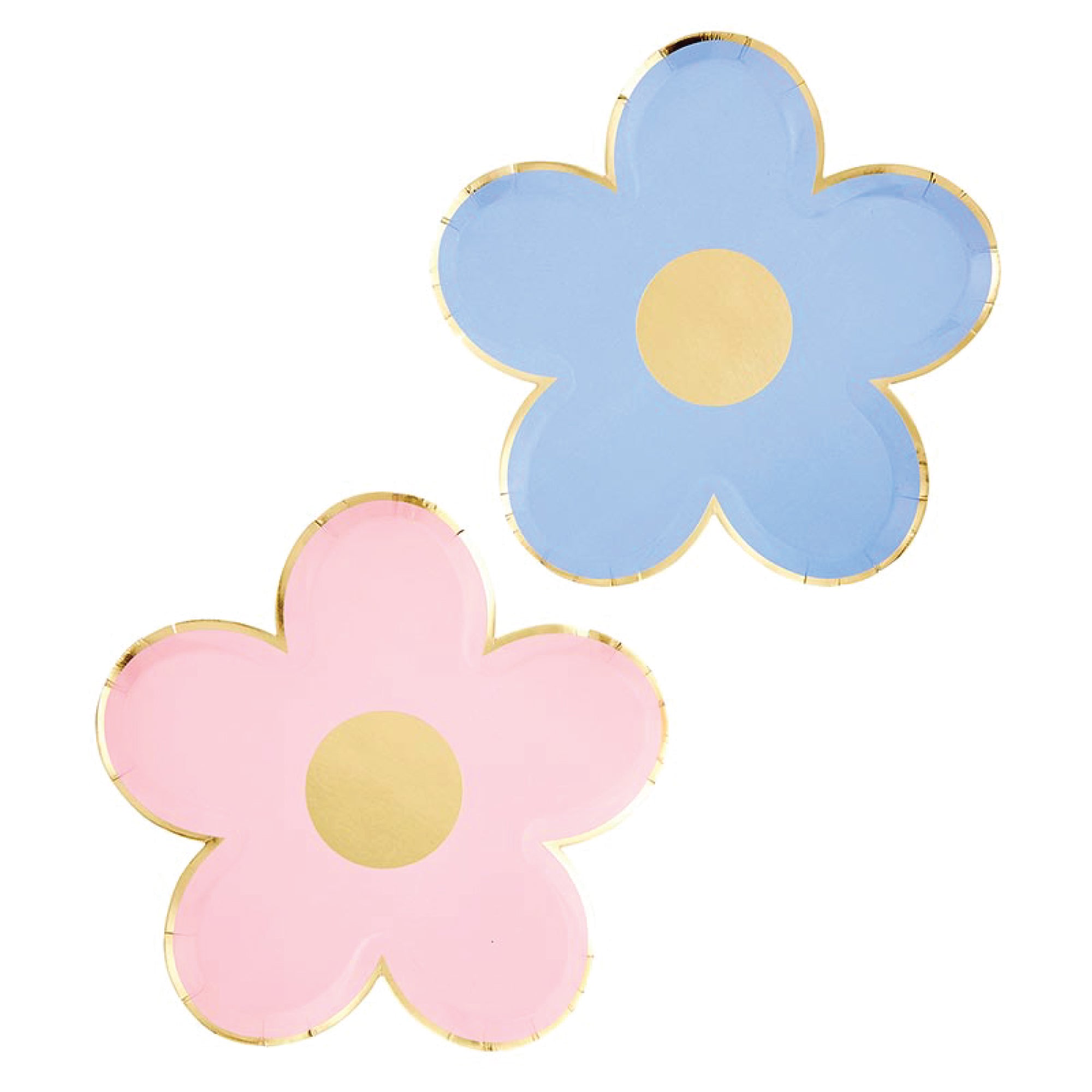 Assorted Pink & Blue Daisy Dessert Plates 8ct | The Party Darling