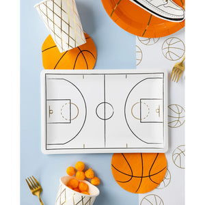 Basketball Court Lunch Plates 8ct Collection