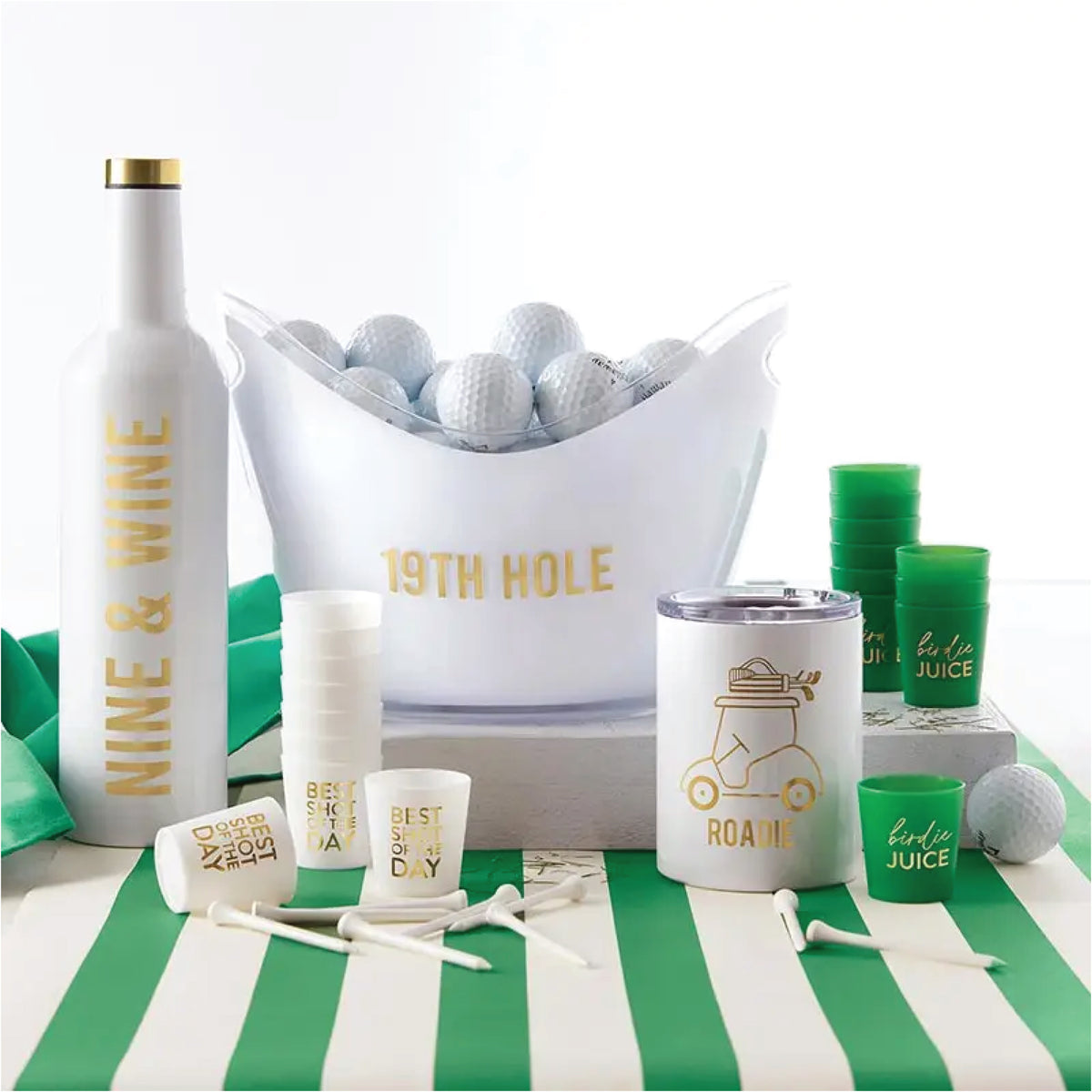 19th Hole Acrylic Beverage Bucket Set Up