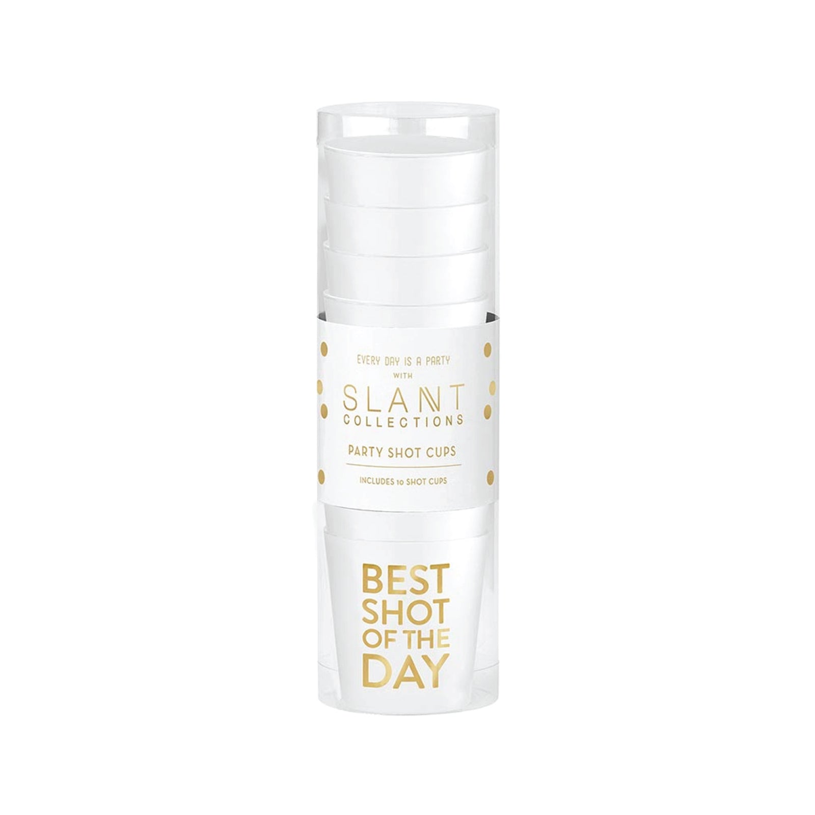 Best Shot of the Day White Plastic Shot Cups 10ct | The Party Darling