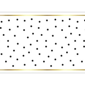 White & Black Polka Dot Paper Table Runner 25ft | The Party Darling