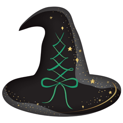 Black Witch Hat Dinner Plates 8ct