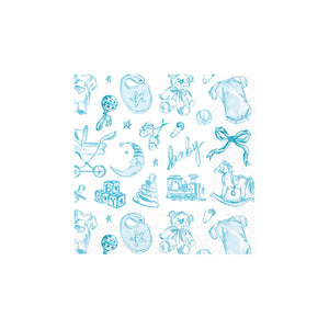 Blue Baby Icon Dessert Napkins 20ct | The Party Darling