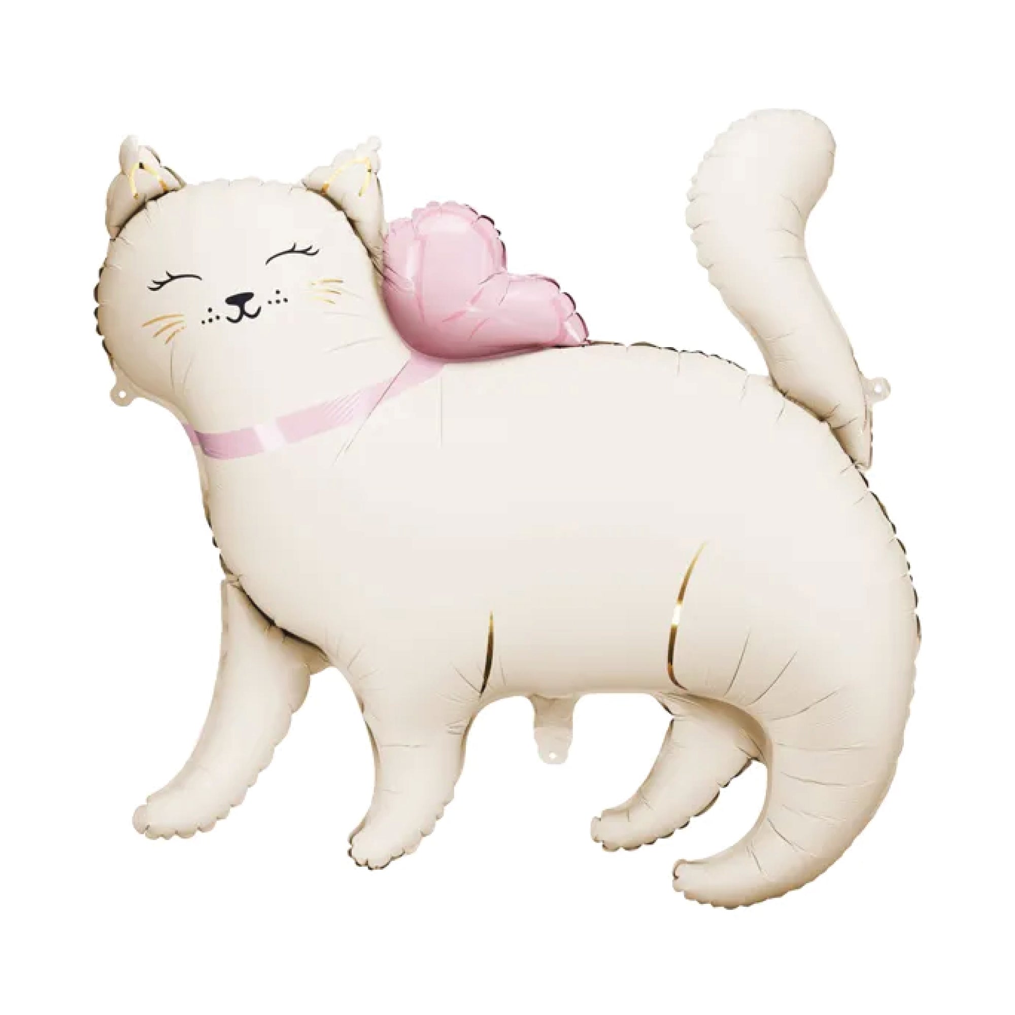 Cat with Pink Bow Foil Balloon 33in