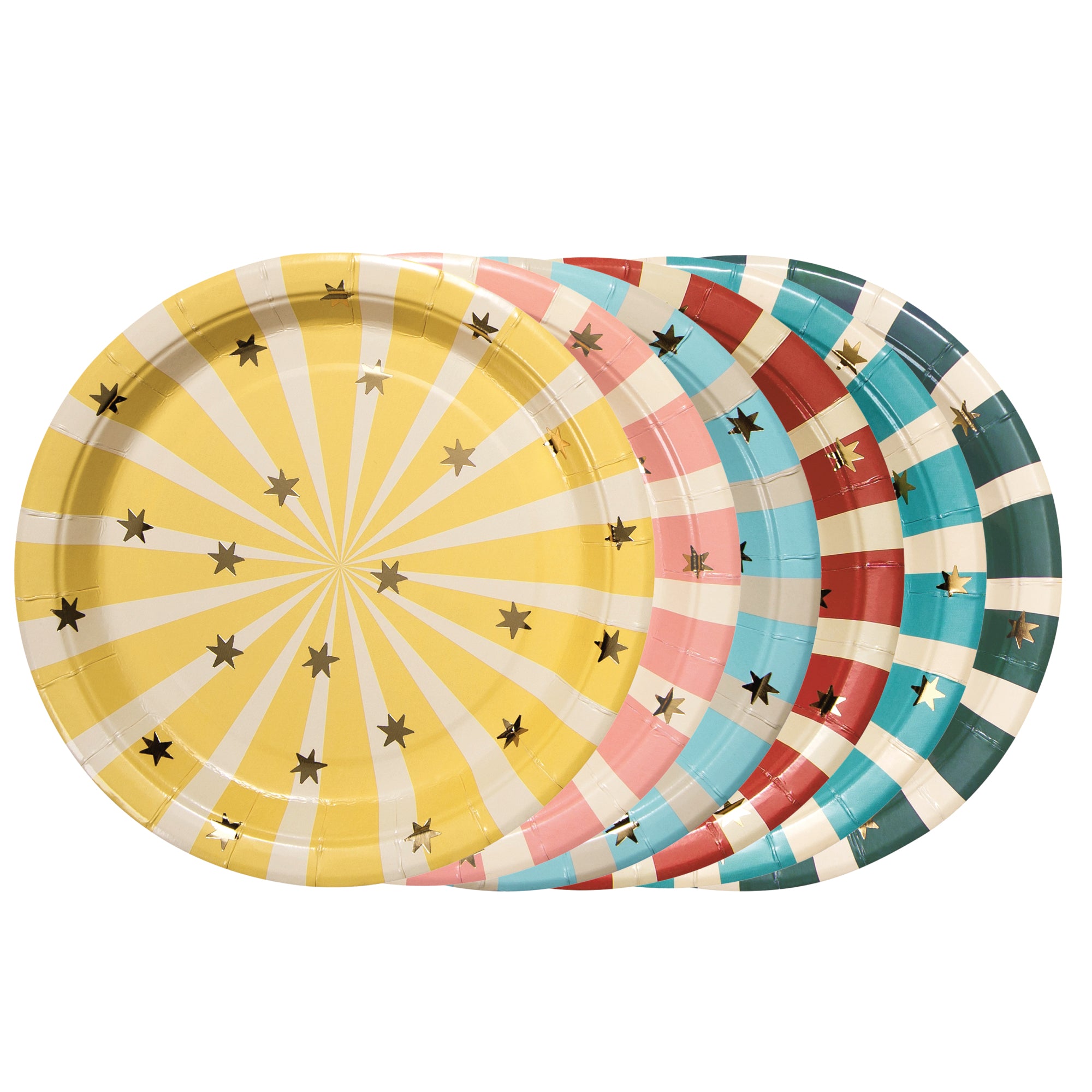 Circus Striped Dessert Plates 6ct | The Party Darling
