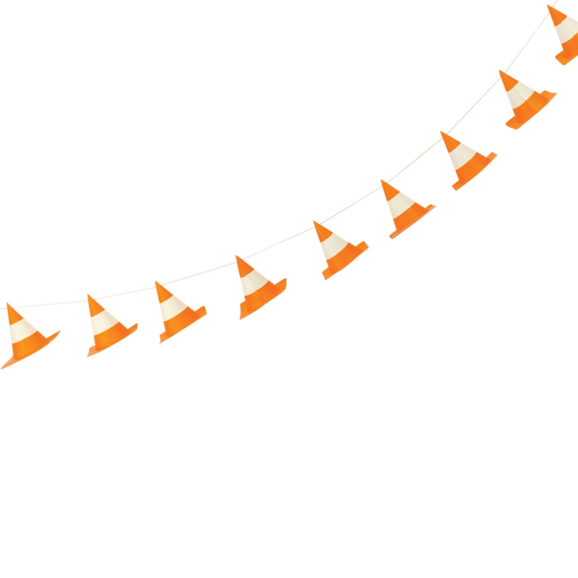 3D construction cone banner for birthday party decor