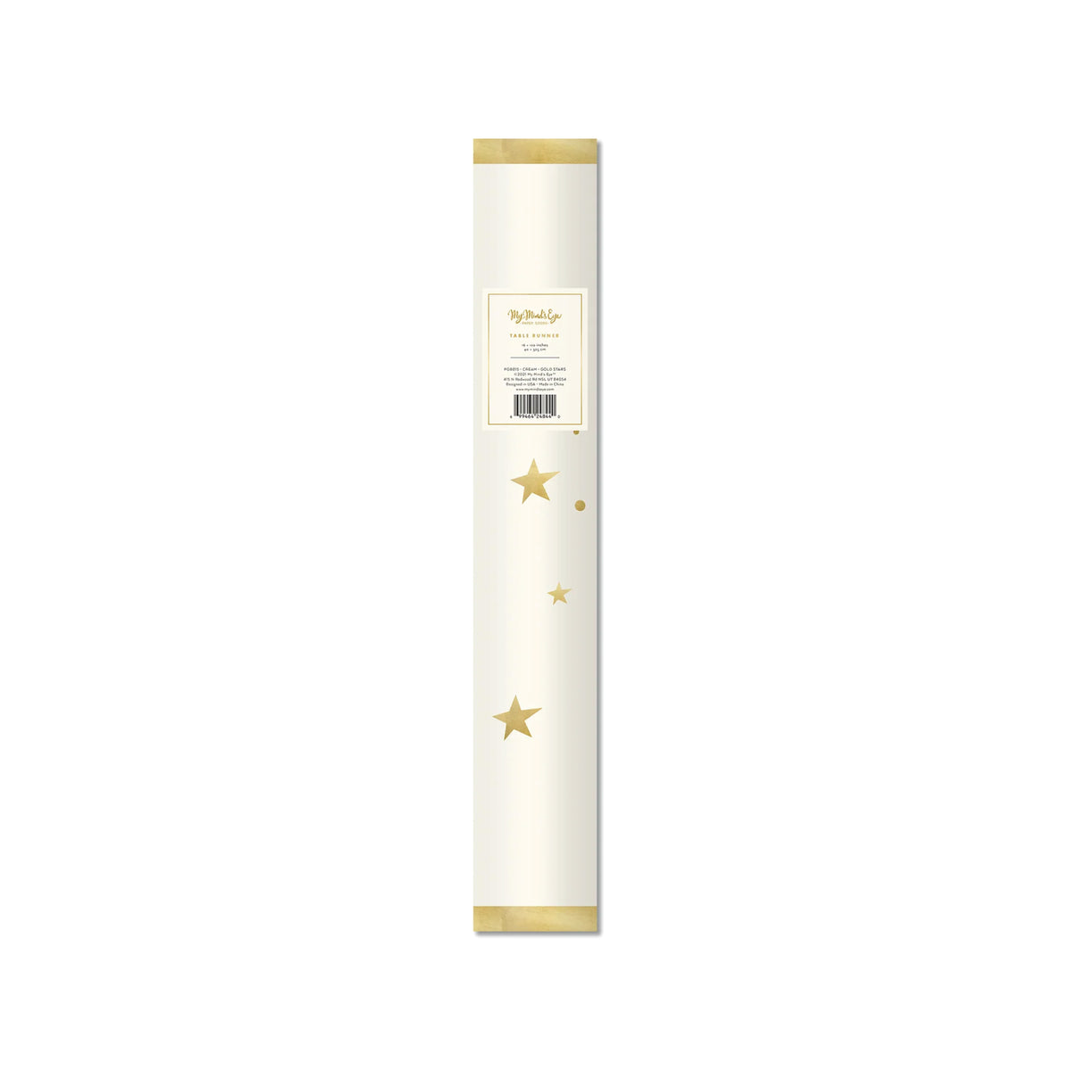 Cream & Metallic Gold Stars Paper Table Runner 10ft | The Party Darling