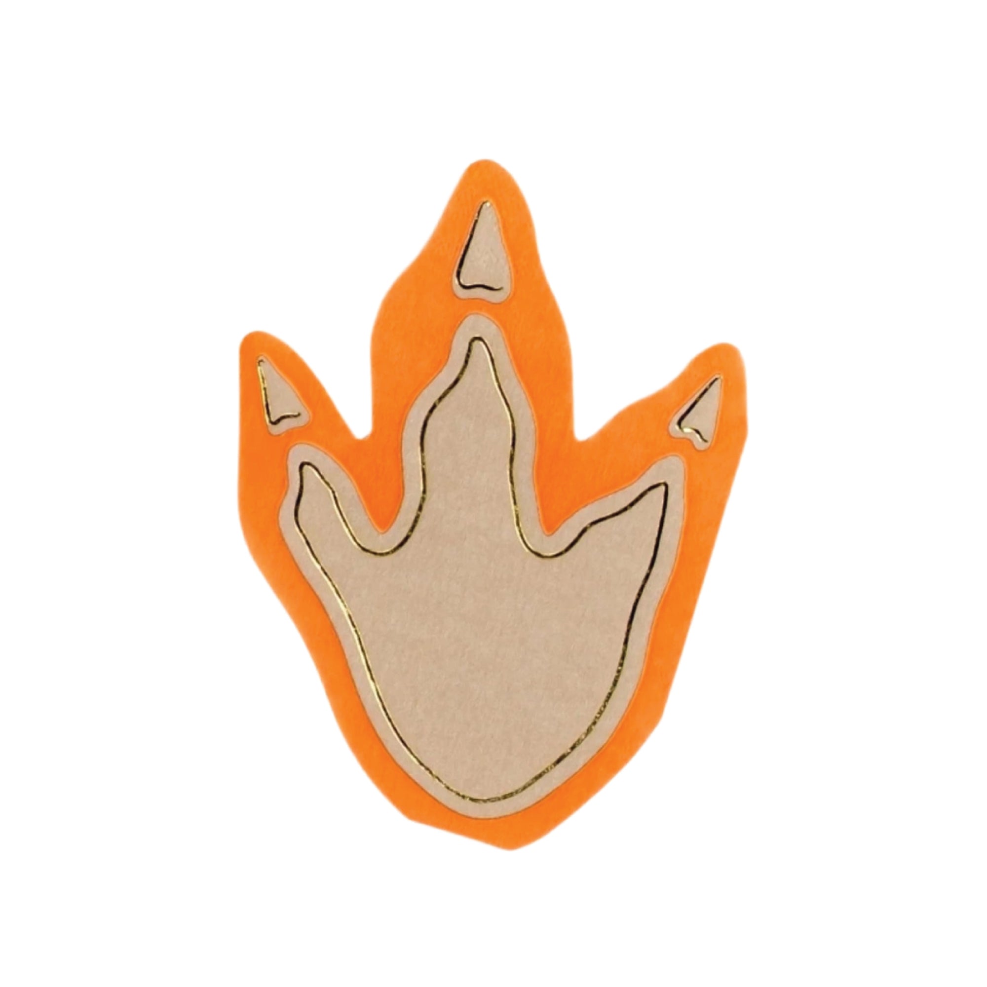 Dinosaur-themed dessert napkin shaped like a footprint