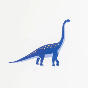 Brachiosaurus paper sticker for party cups, favor bags, crafts
