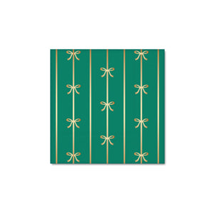 Emerald Green Bow Dessert Napkins 20ct | The Party Darling