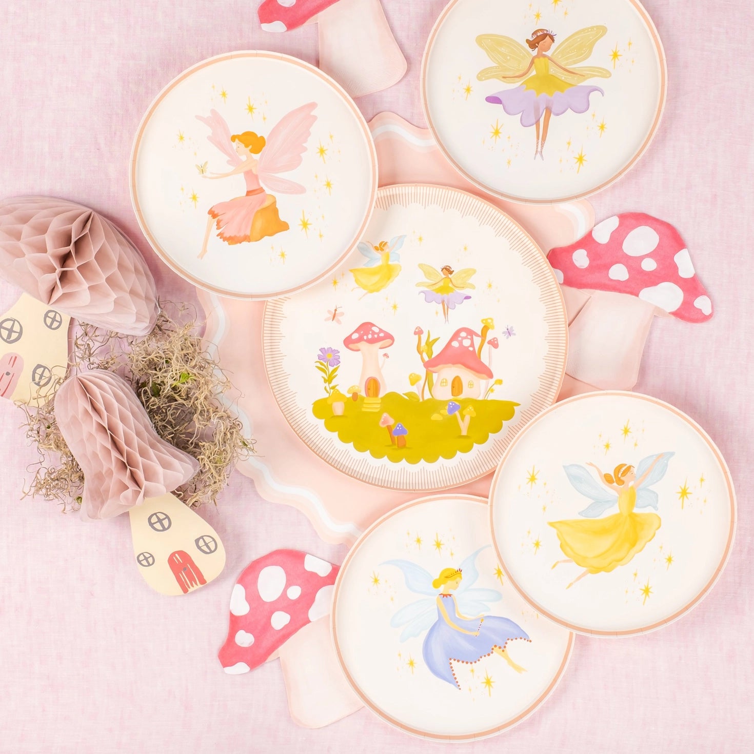 Decorative plates with fairy designs