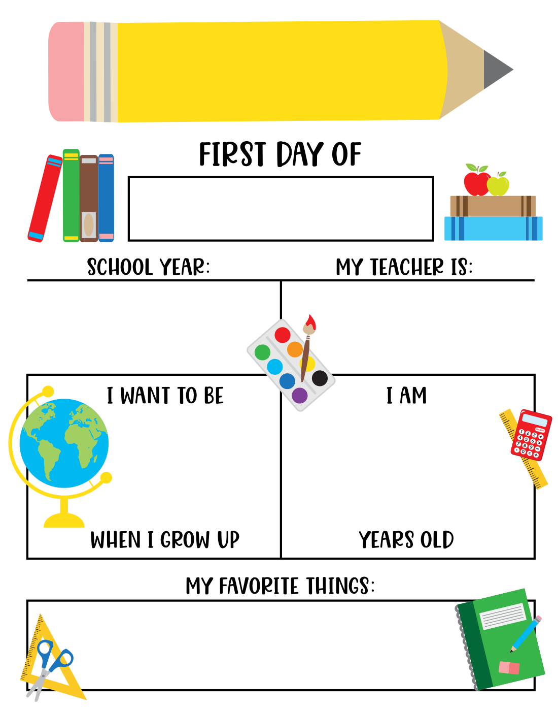 Free Printable First Day of School Photo Sign | The Party Darling