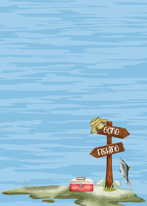 Gone Fishing Birthday Party Invitation Back | The Party Darling