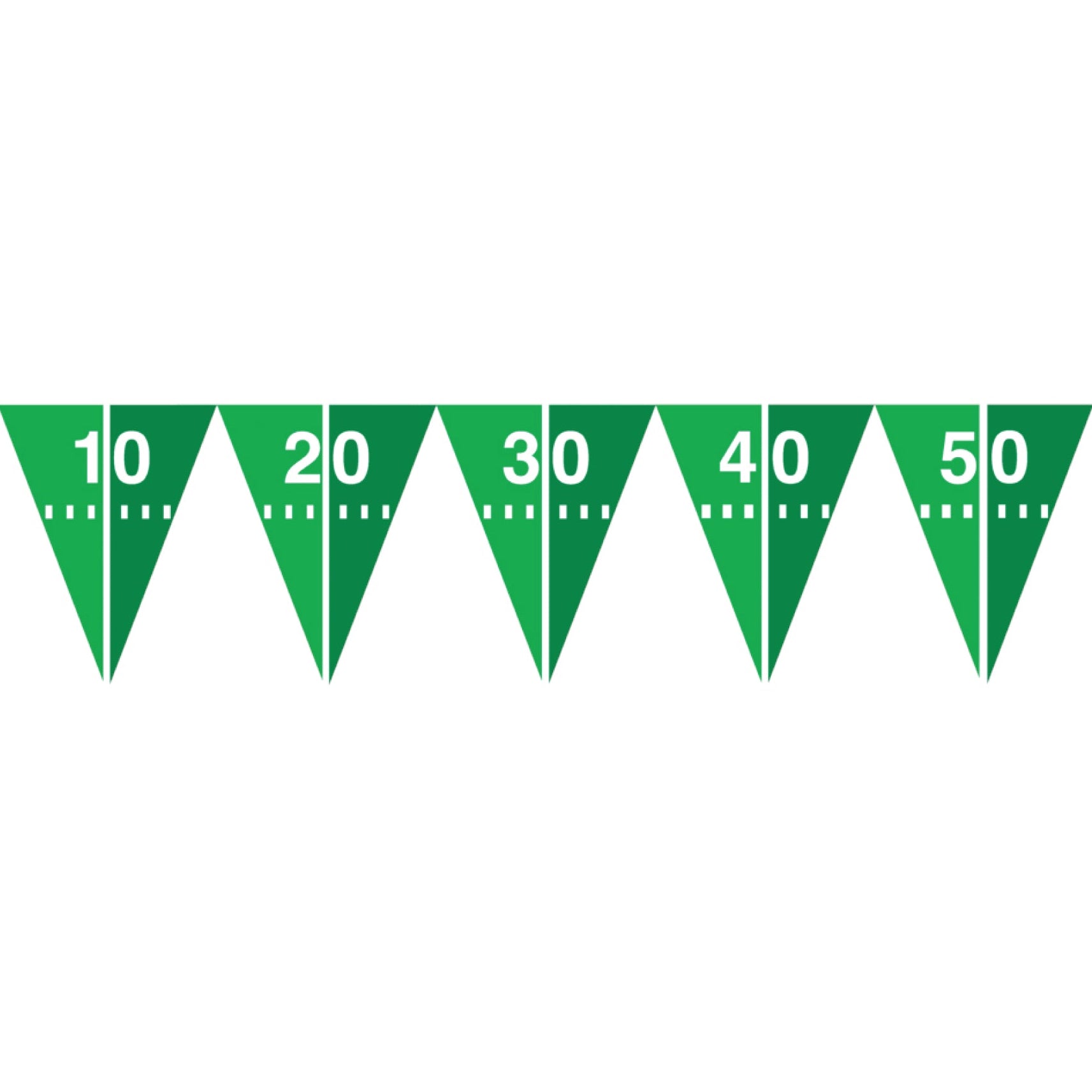 Green football field pennant banner