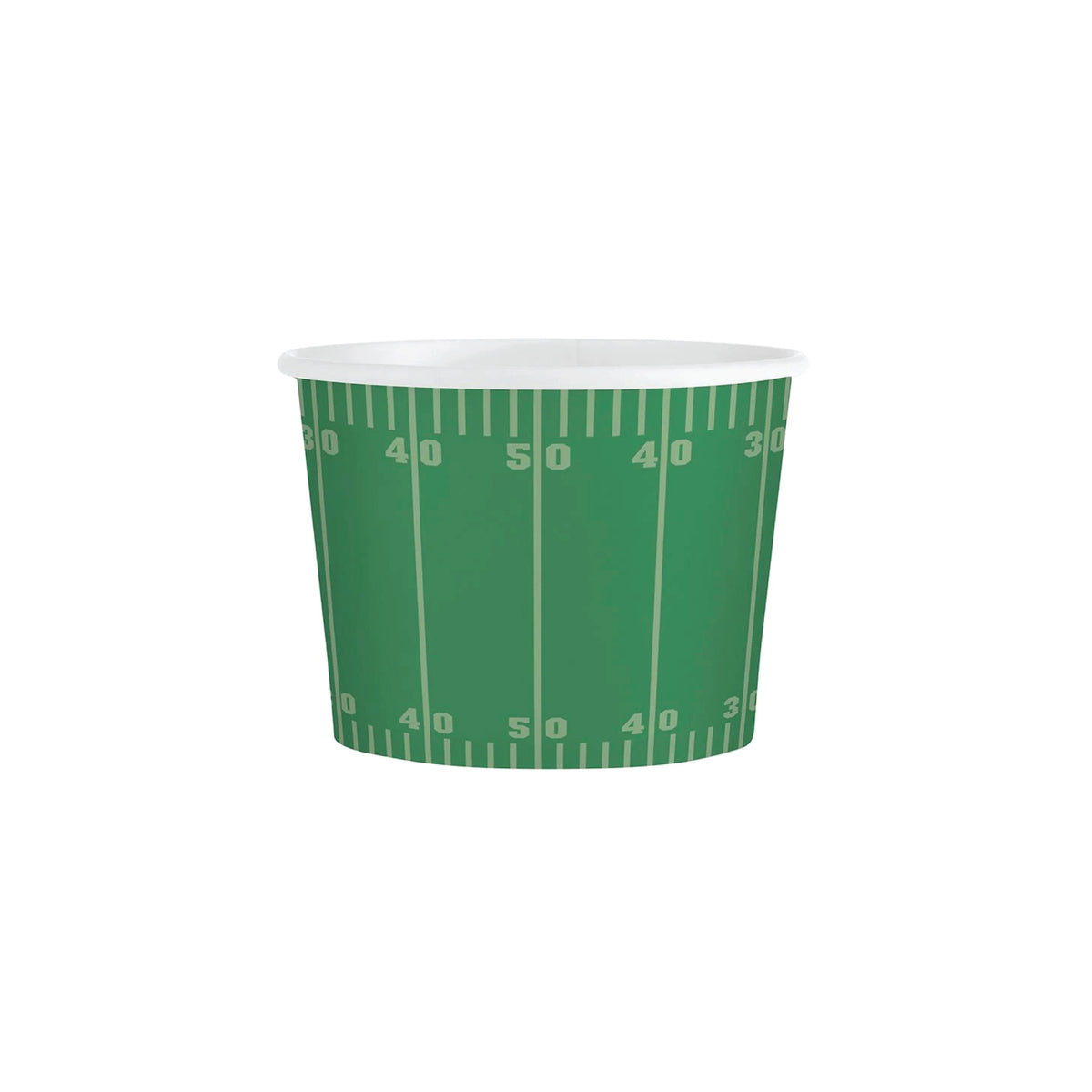 Football Field Treat Cups with green yard line design