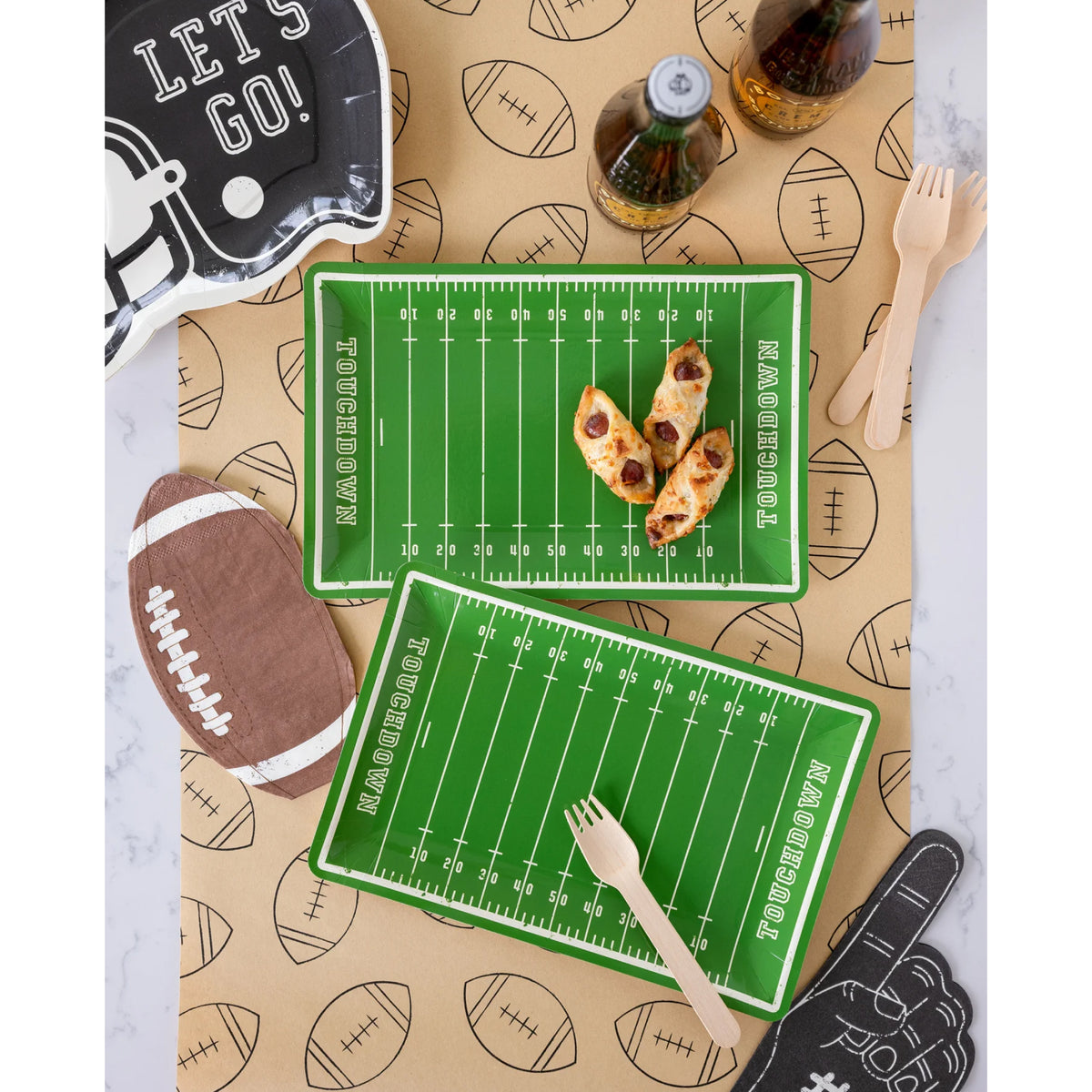 Football Kraft Table Runner 10ft Table Decor