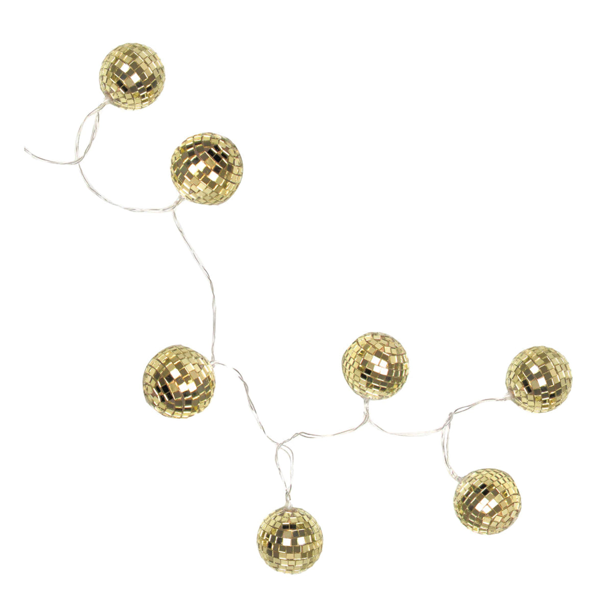 Gold Disco Ball String Lights 5.2ft | The Party Darling