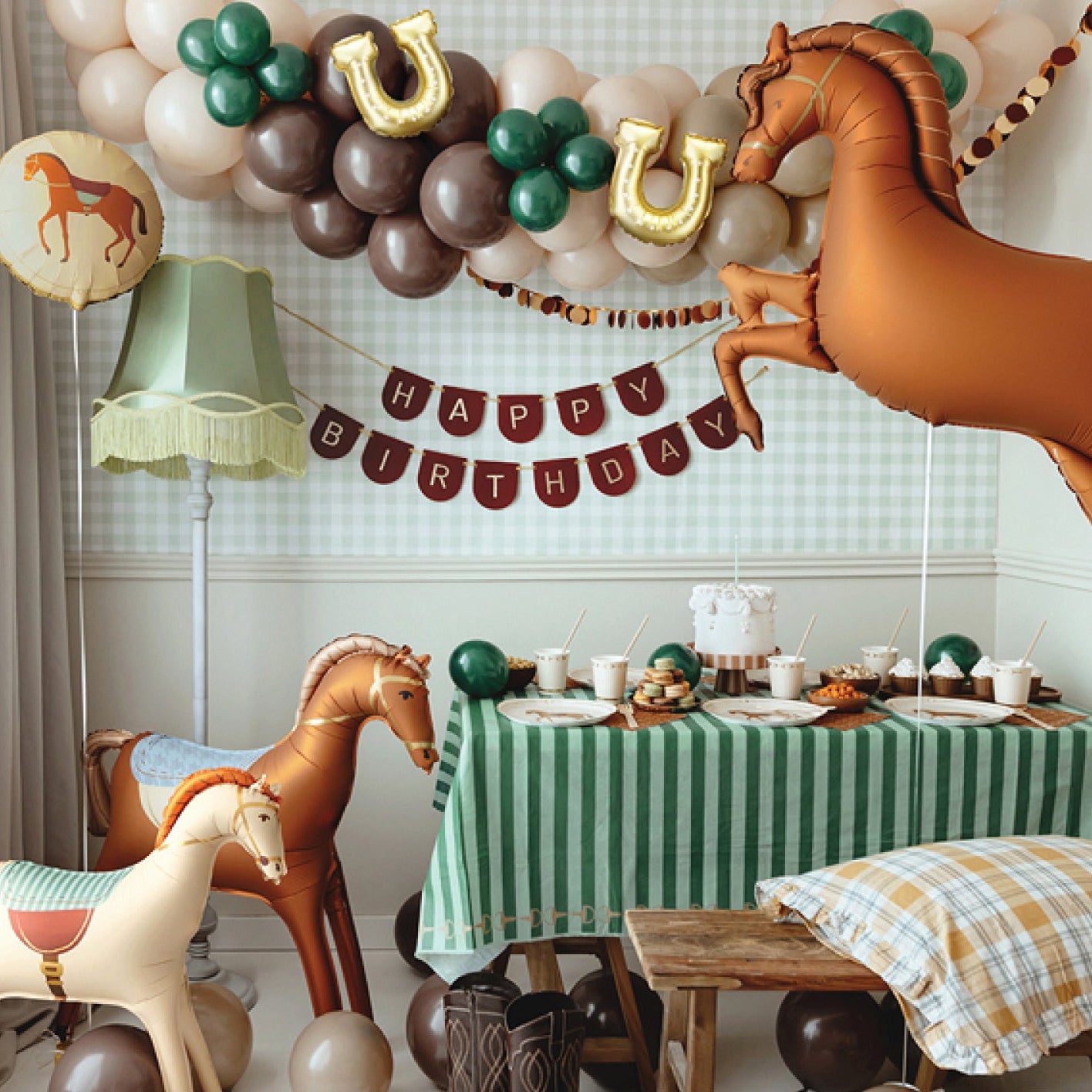 Small western themed foil balloon