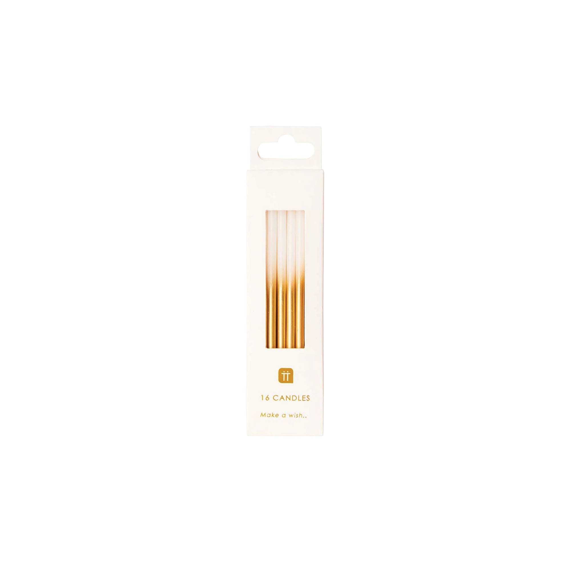 Gold Ombre Birthday Candles 16ct | The Party Darling