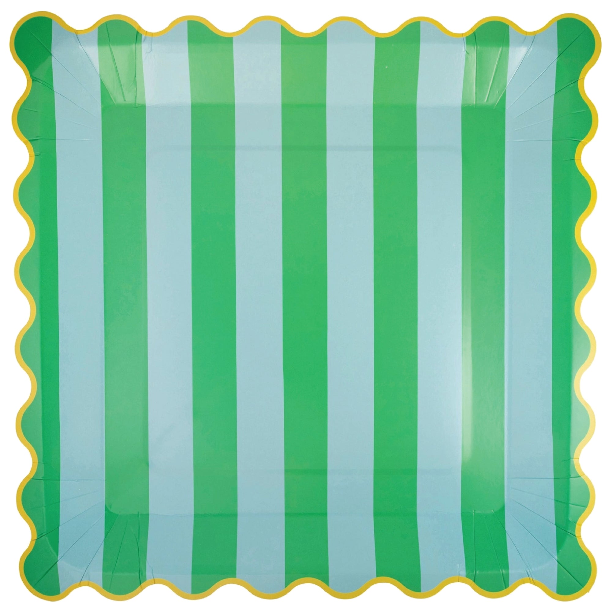 Green and Blue Striped Dinner Plates