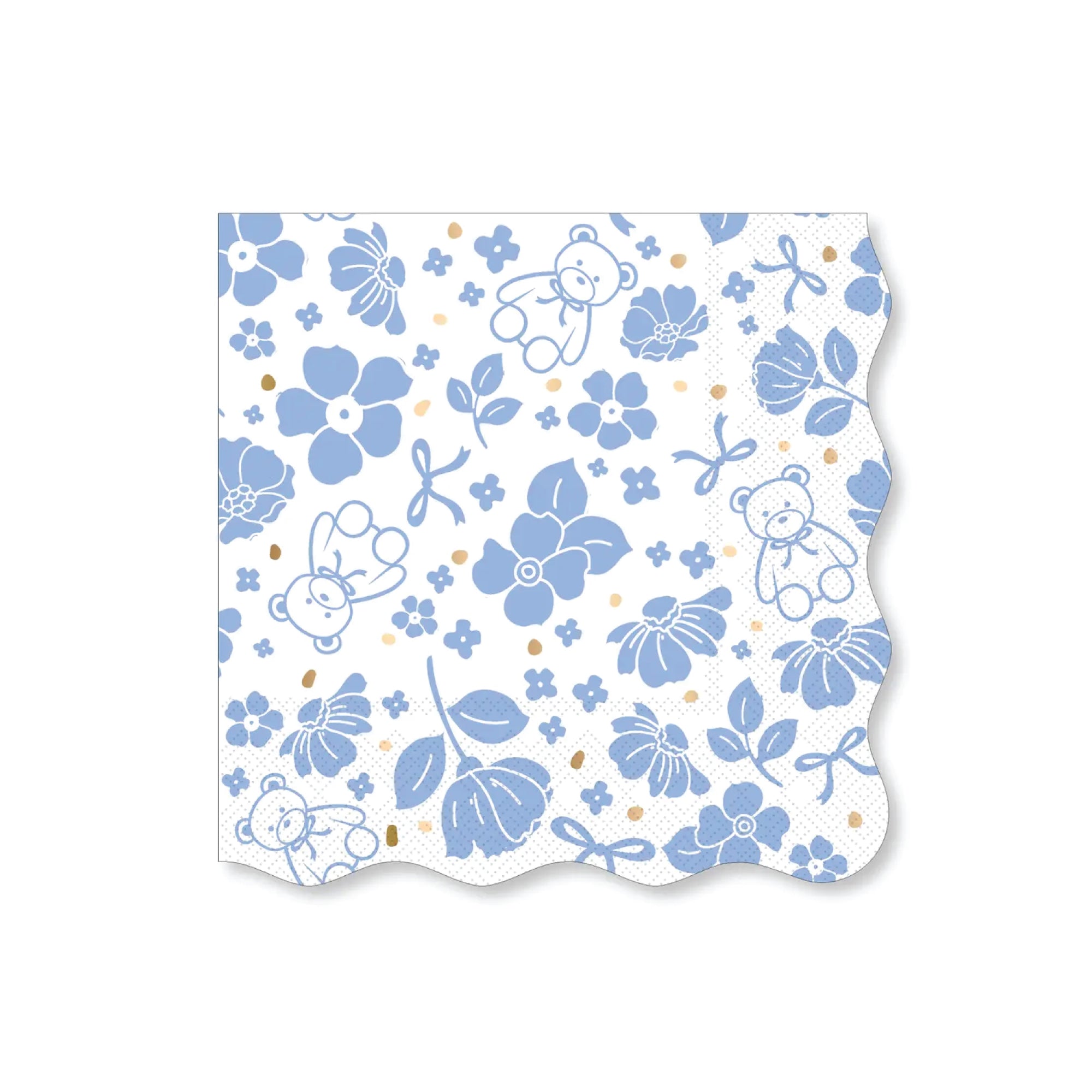 Baby shower teddy bear paper napkin
