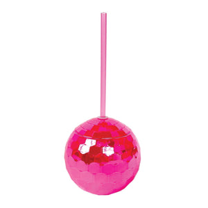Hot Pink Disco Ball Drink Tumbler | The Party Darling