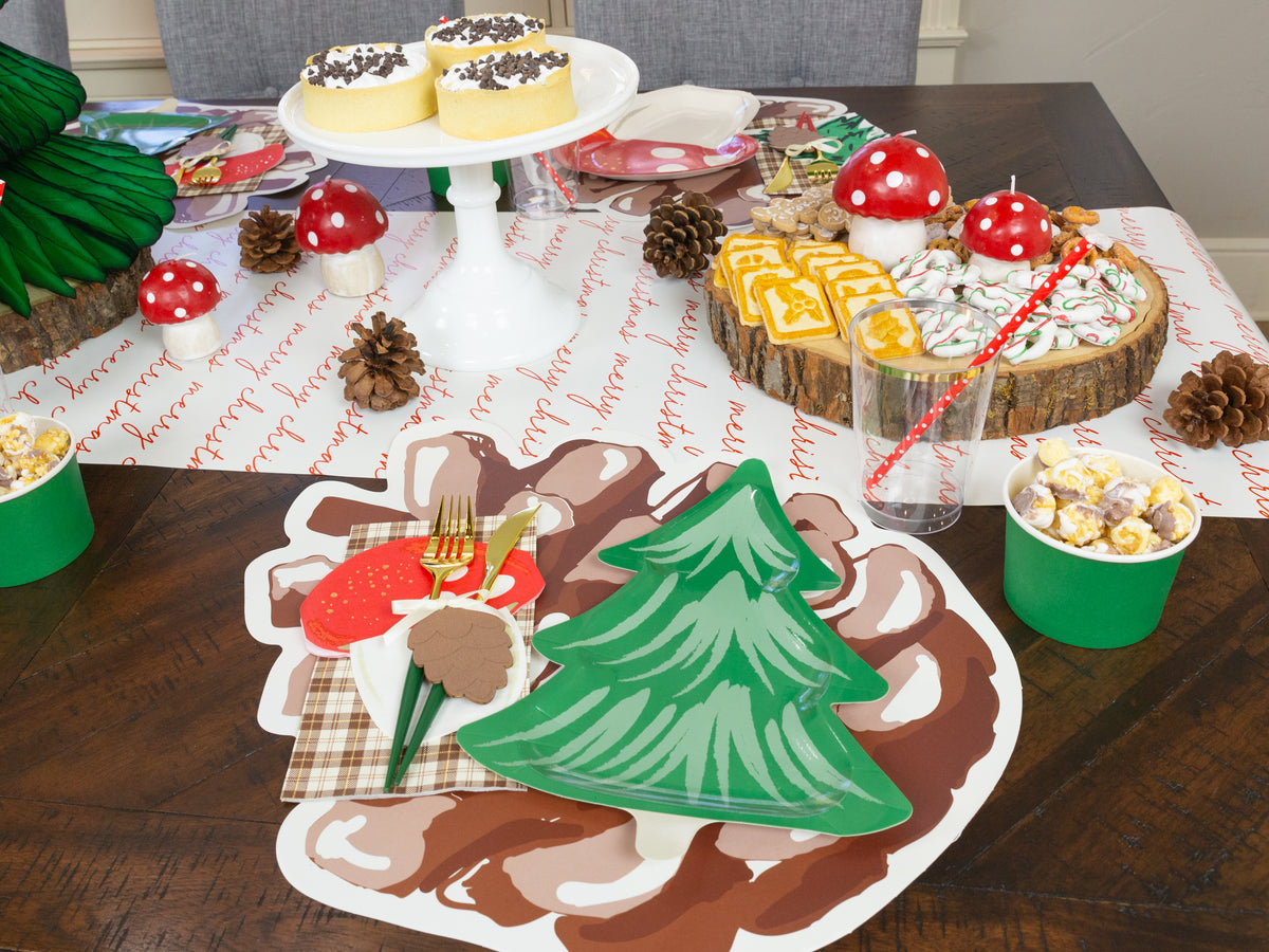 Wooden Pine Cone Napkin Tags 8ct | The Party Darling