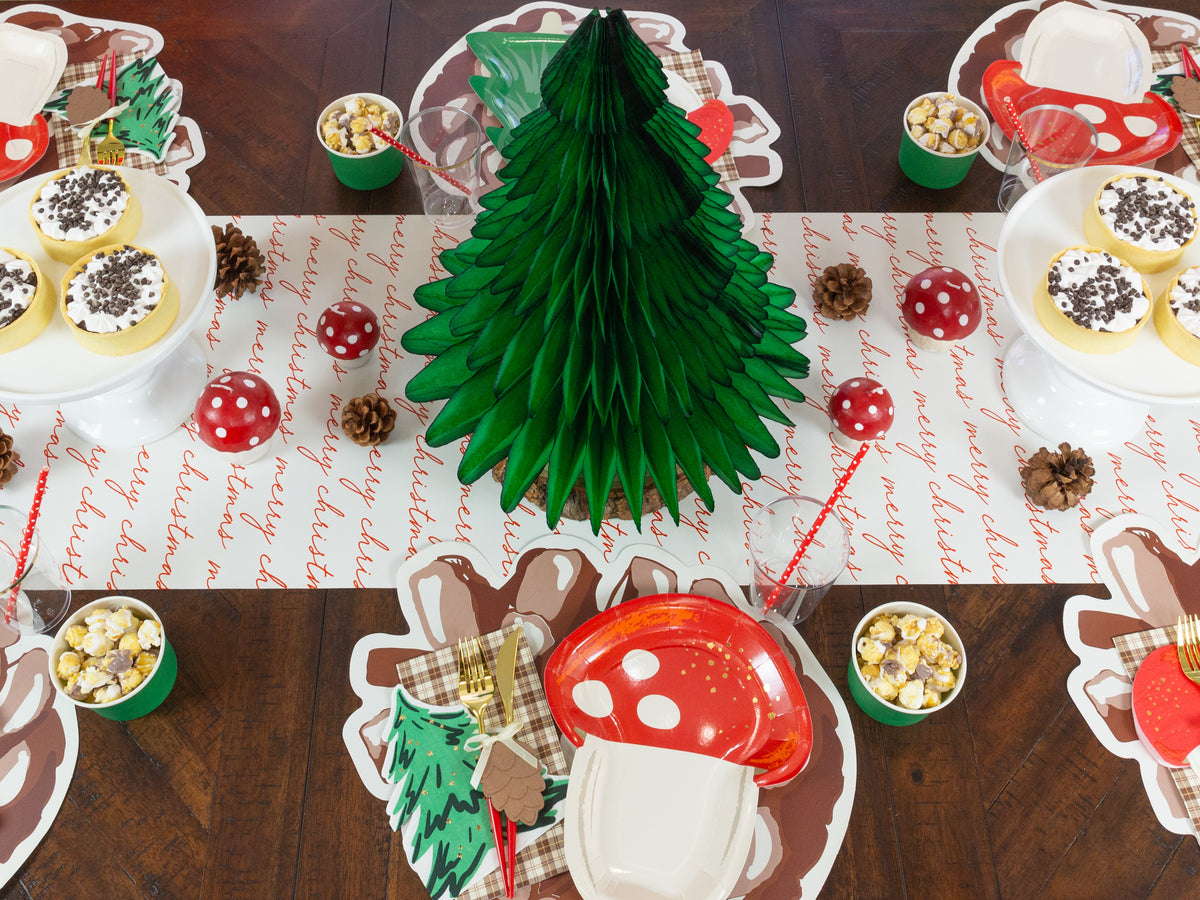 Dark Green Christmas Tree Honeycomb Paper Centerpiece 17in | The Party Darling