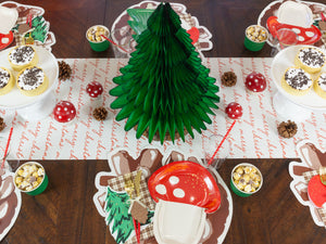 Dark Green Christmas Tree Honeycomb Paper Centerpiece 17in | The Party Darling