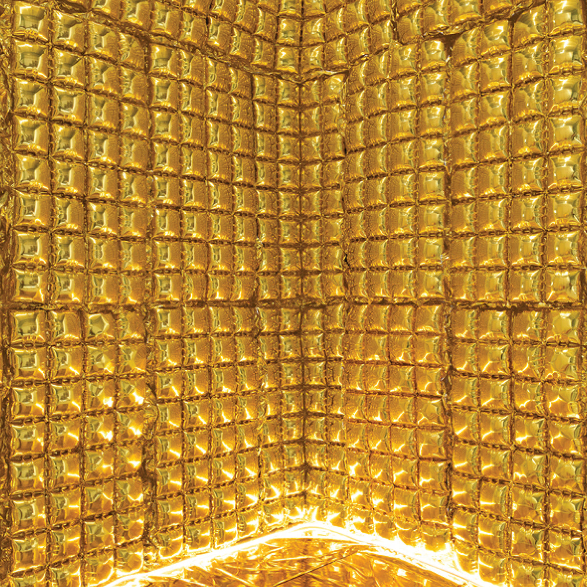 Metallic Gold Balloon Curtain Tied Together