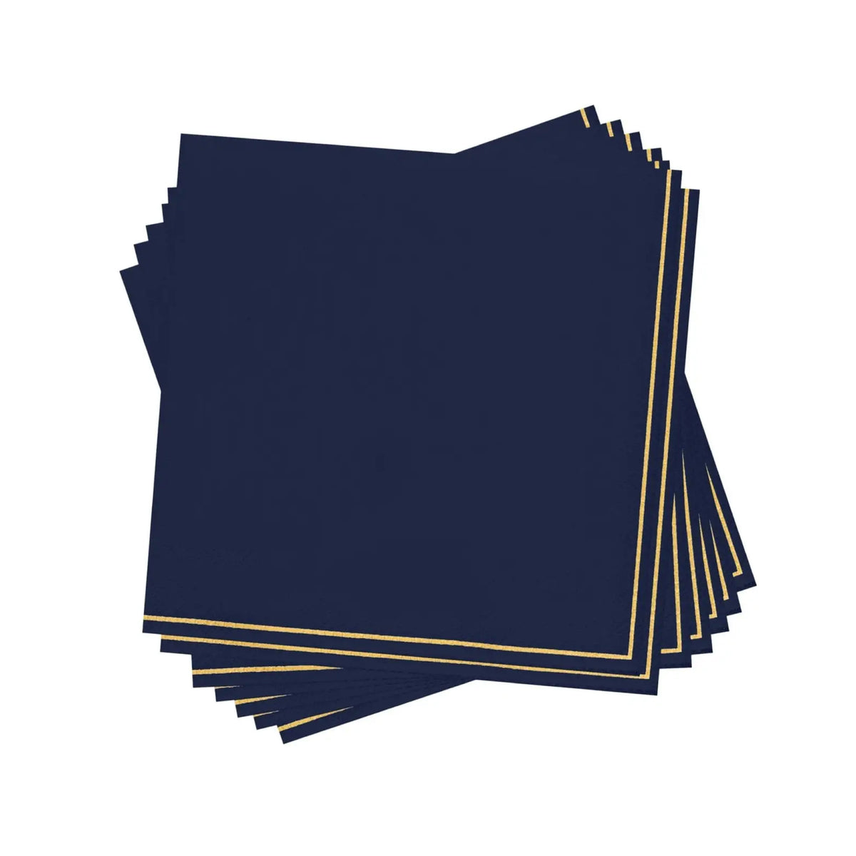 Navy & Gold Stripe Paper Lunch Napkins 20ct | The Party Darling