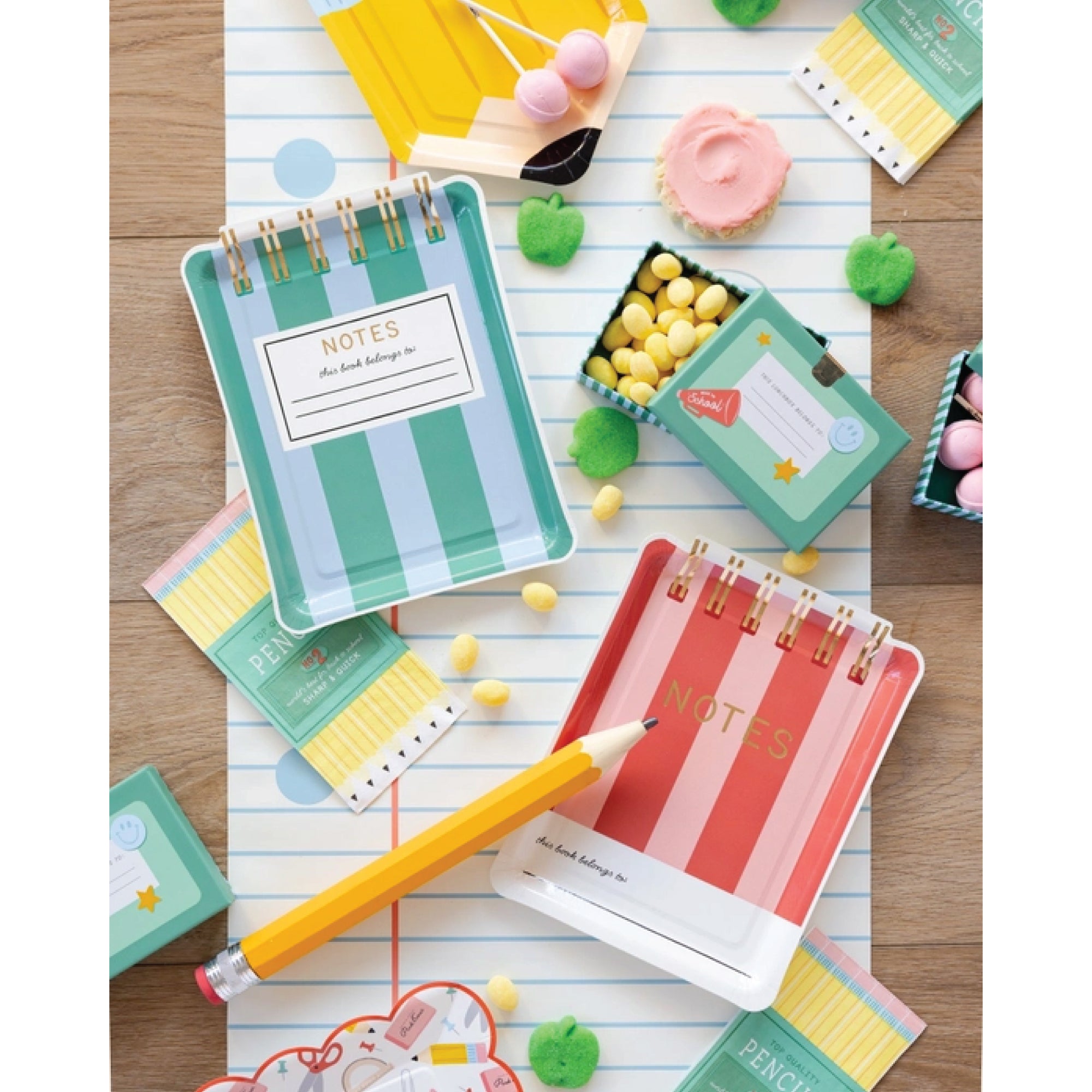 School themed table covering for classroom party