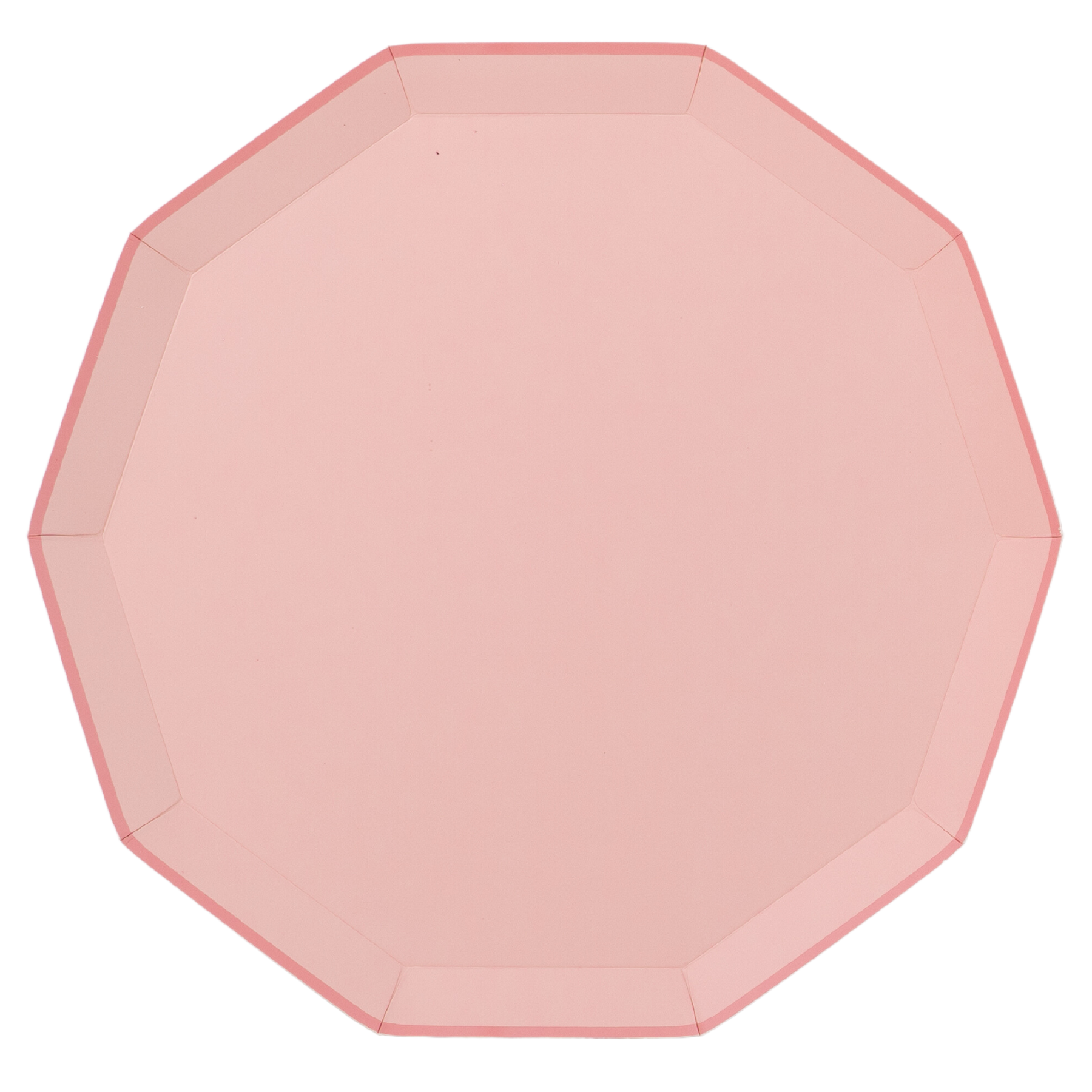 Petal Pink Decagonal Dinner Plates 8ct | The Party Darling
