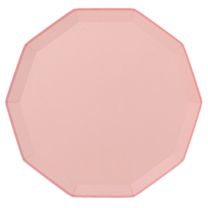 Petal Pink Decagonal Dinner Plates 8ct | The Party Darling
