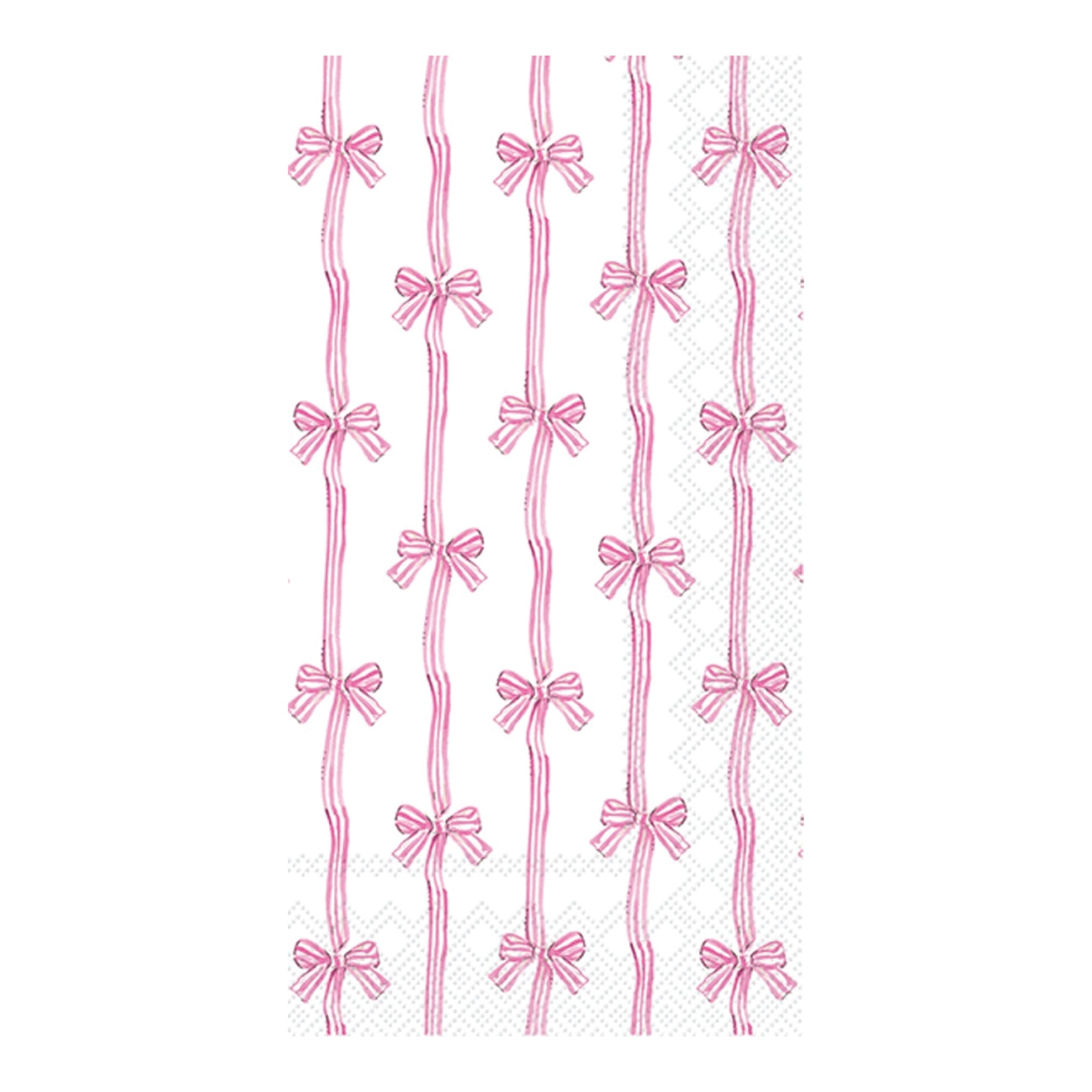 Pink Bow Stripes Paper Guest Towels 16ct | The Party Darling