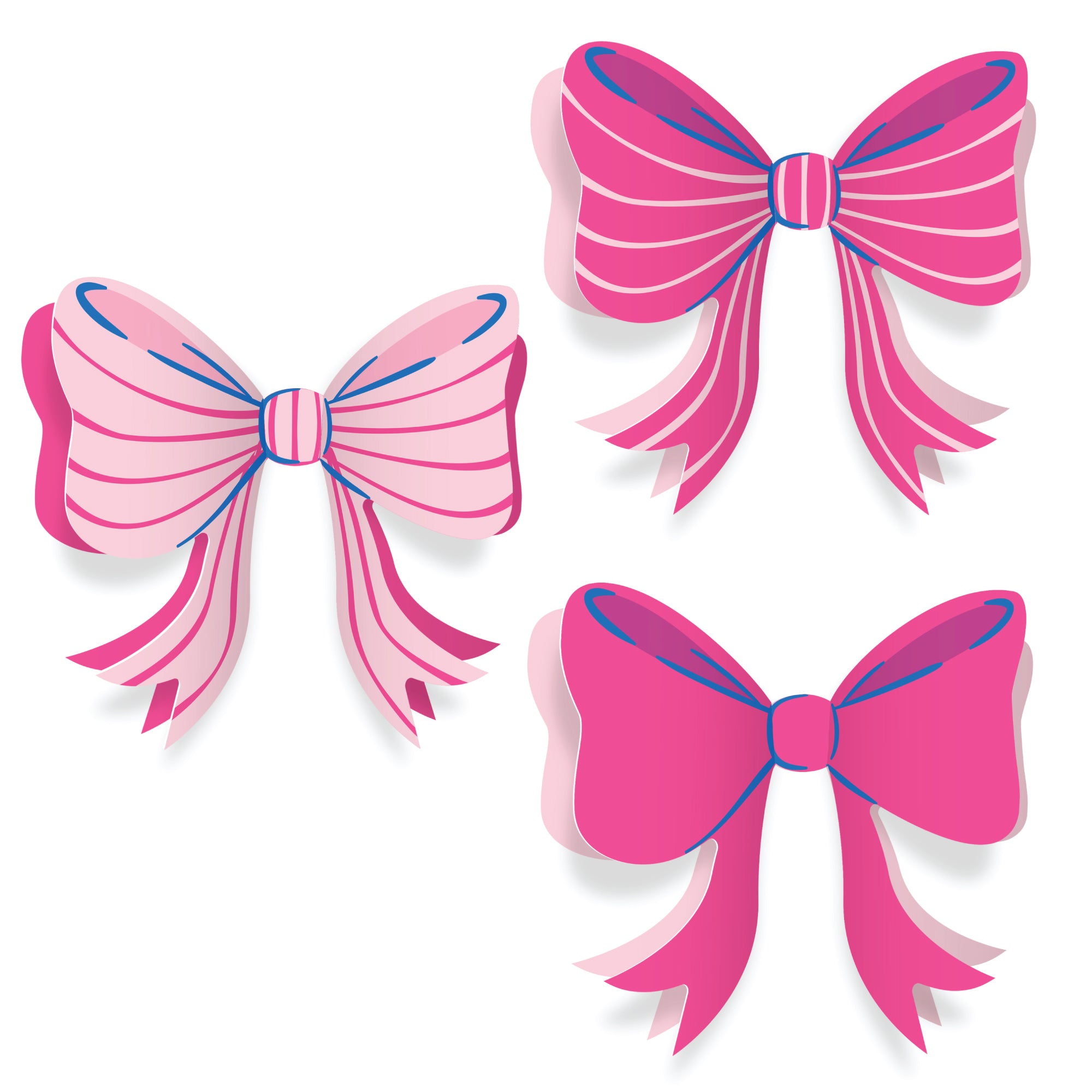 Bow Bash Wall Decor 3ct