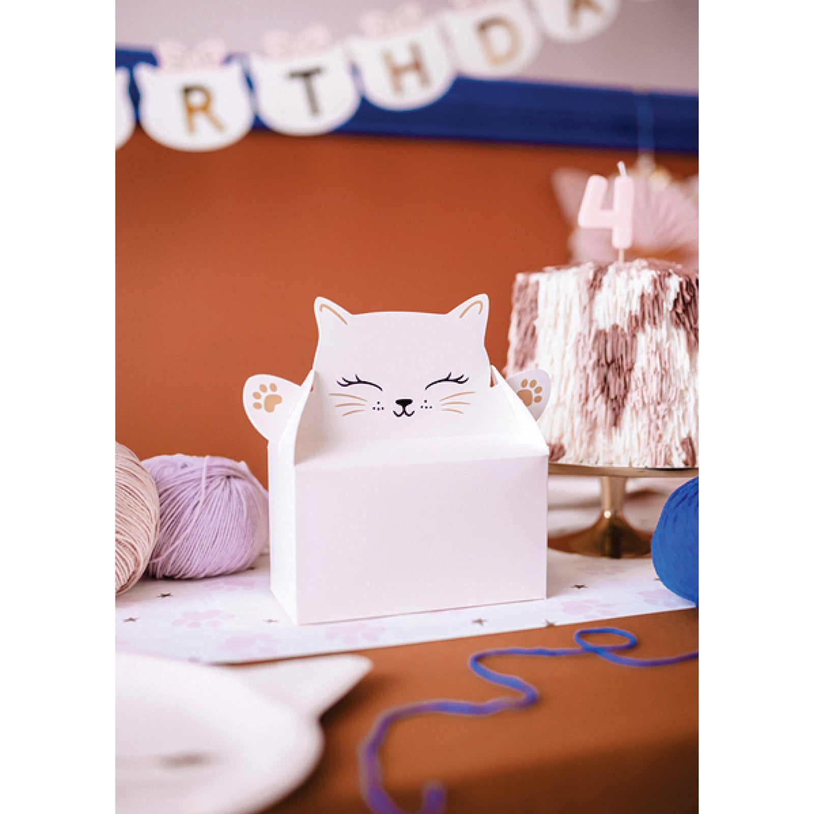 Pink Cat-Shaped Party Favor Boxes 6ct | The Party Darling