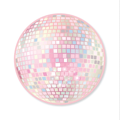 Pink Disco Ball Dessert Plates 8ct