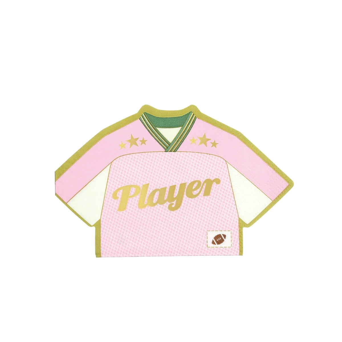 Pink Football Jersey Dessert Napkins 20ct