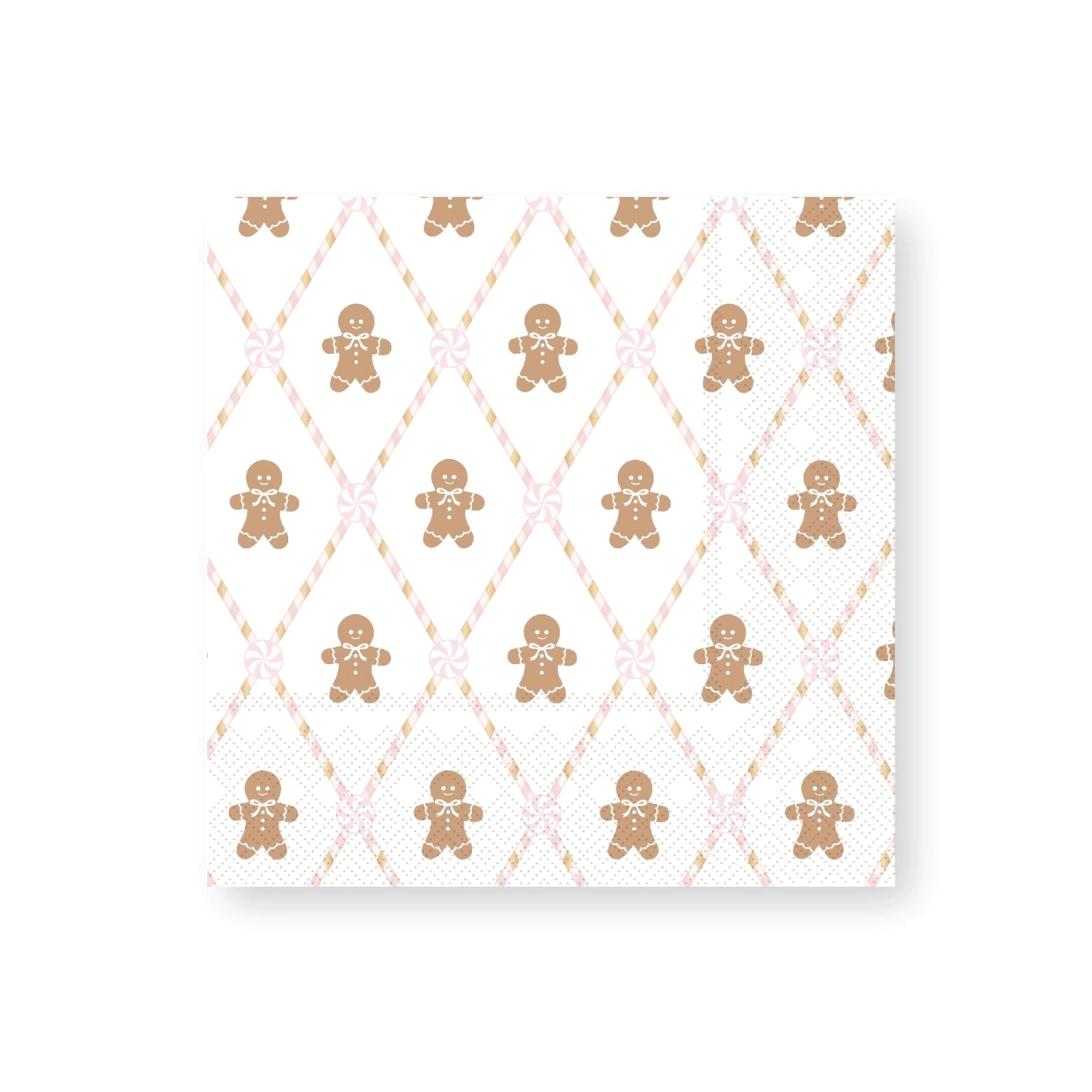 Pink Gingerbread Man Lunch Napkins 20ct | The Party Darling