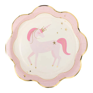 Pink Unicorn Lunch Plates 8ct | The Party Darling