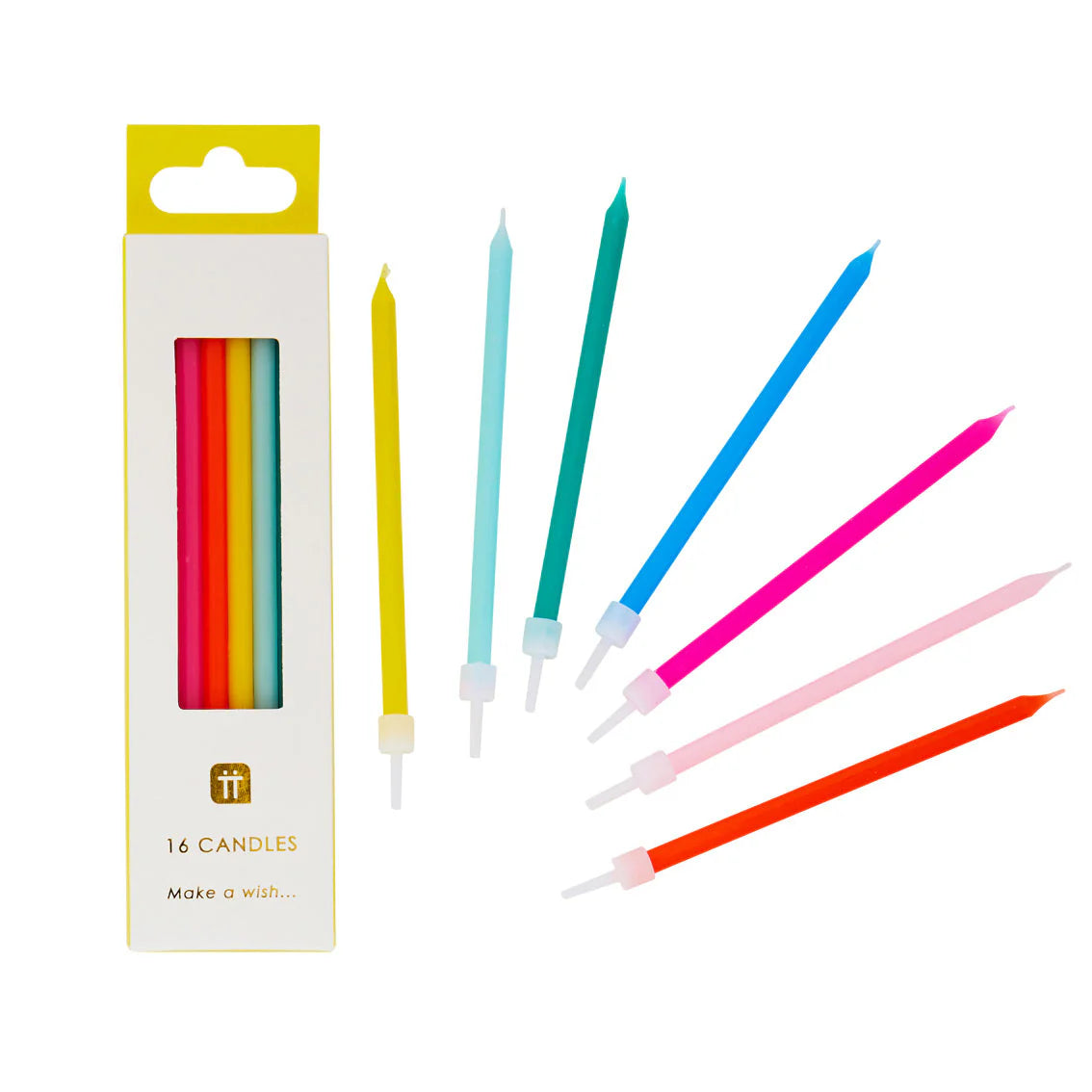 Tall Rainbow Birthday Candles | The Party Darling