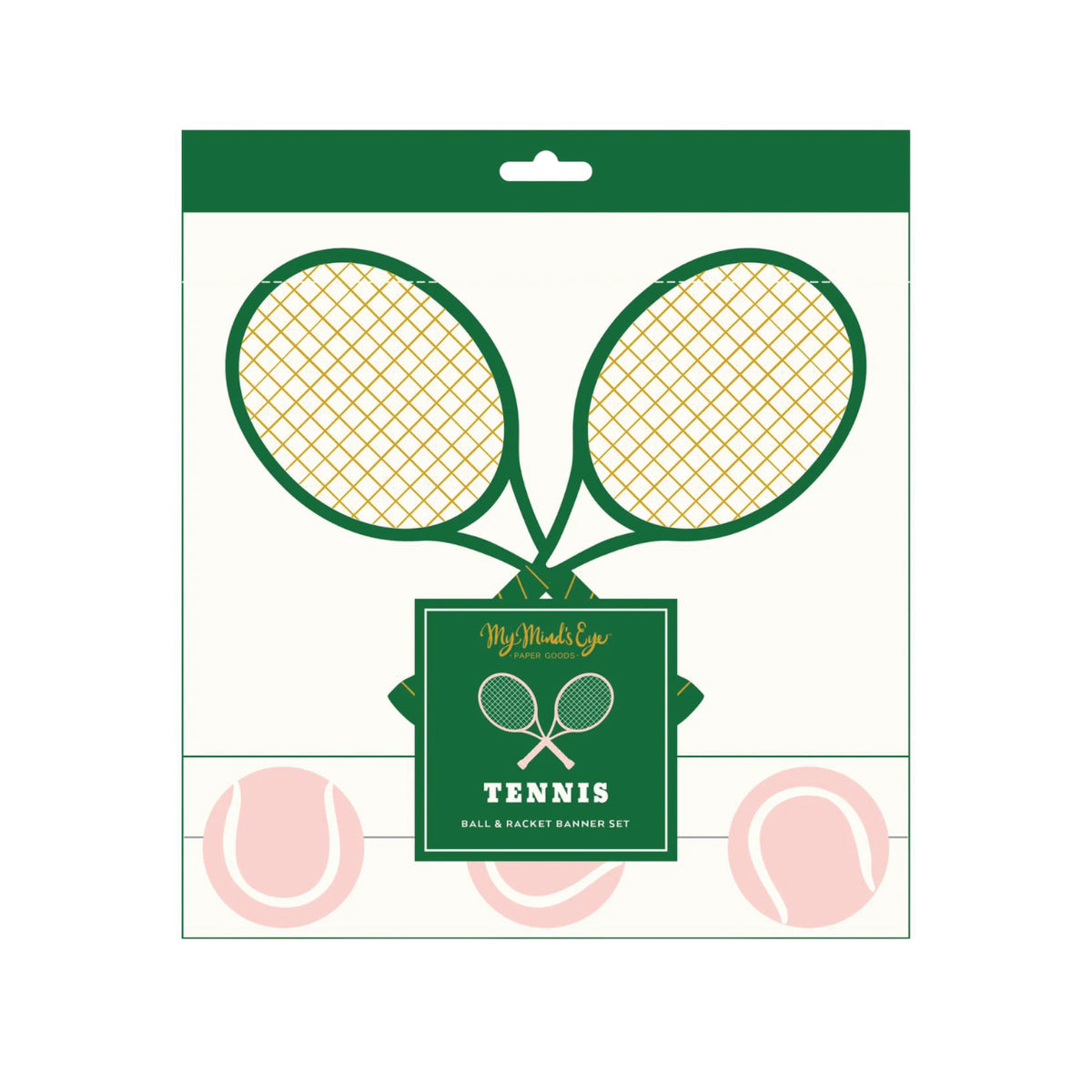 Tennis Ball and Racket Banner Set 2ct | The Party Darling