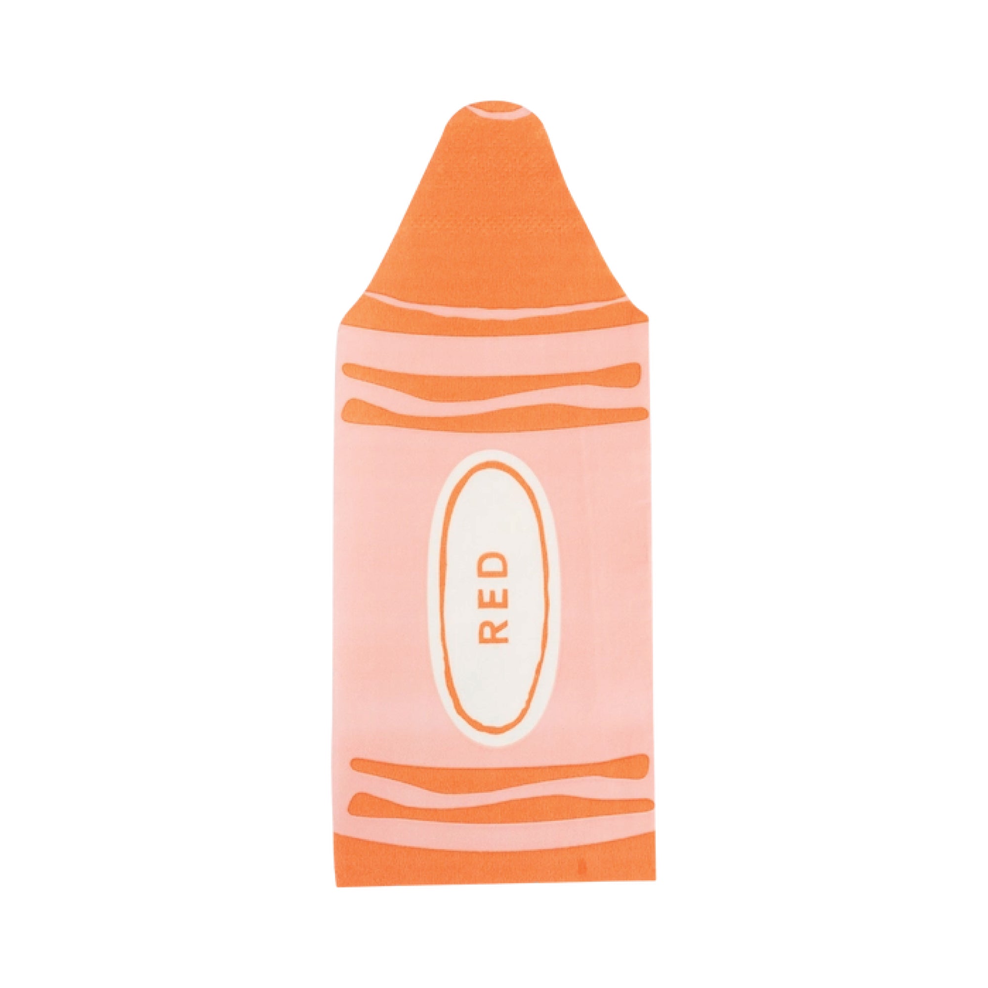 Kids party napkins with bright crayon illustrations