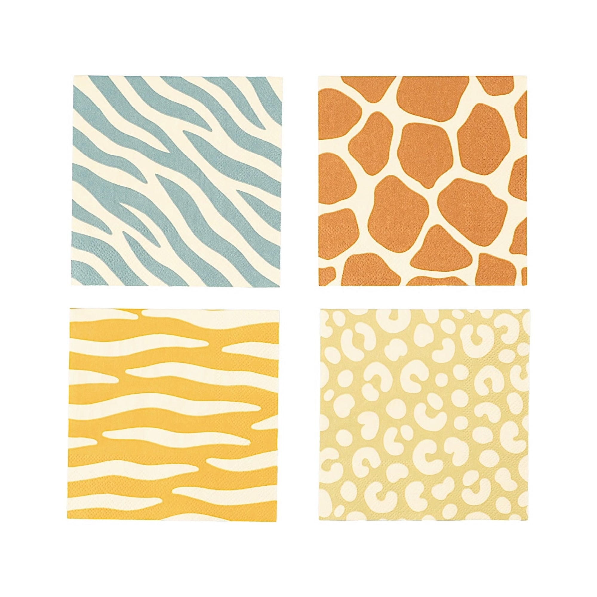Safari animal print dessert napkins