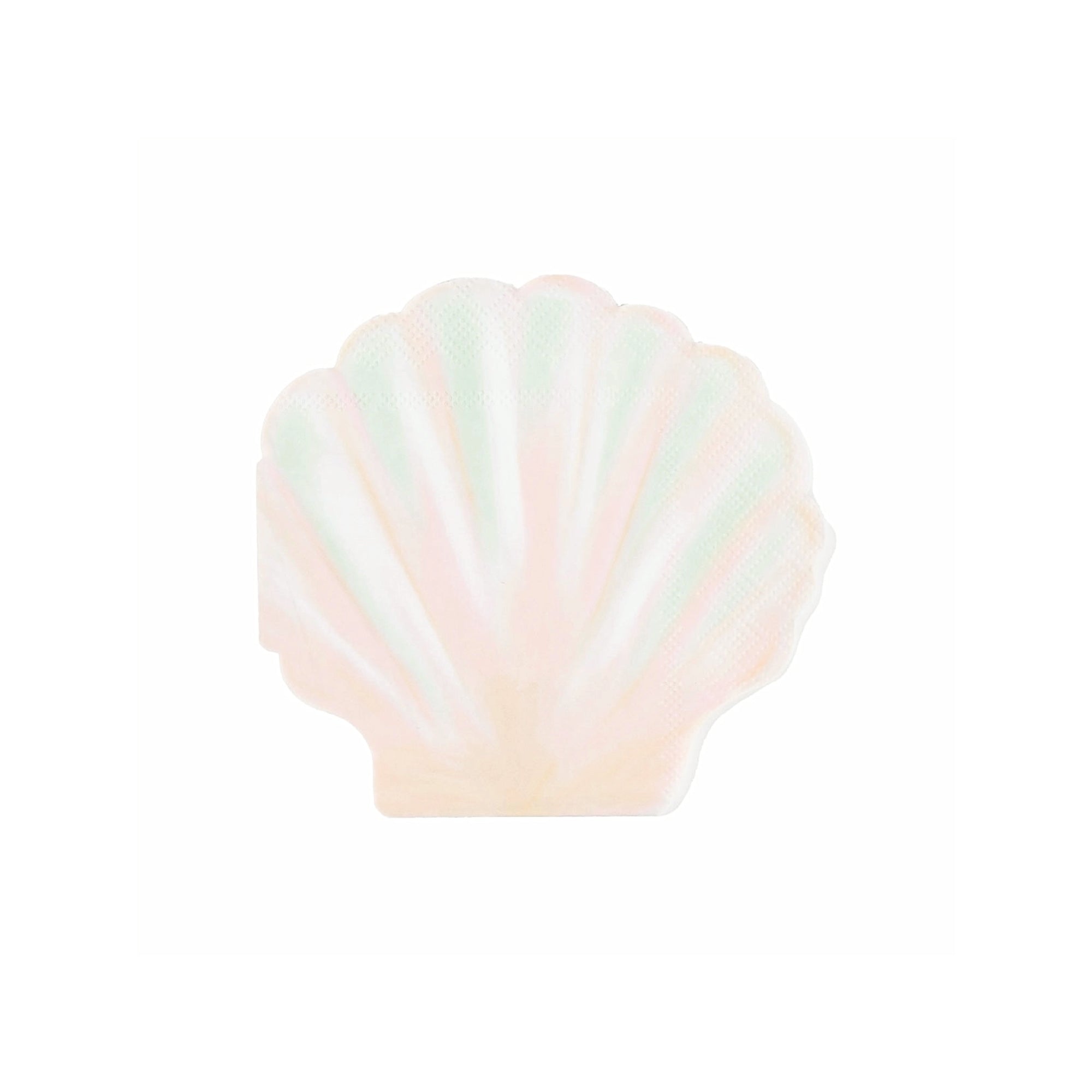 Scallop shell-shaped paper lunch napkin