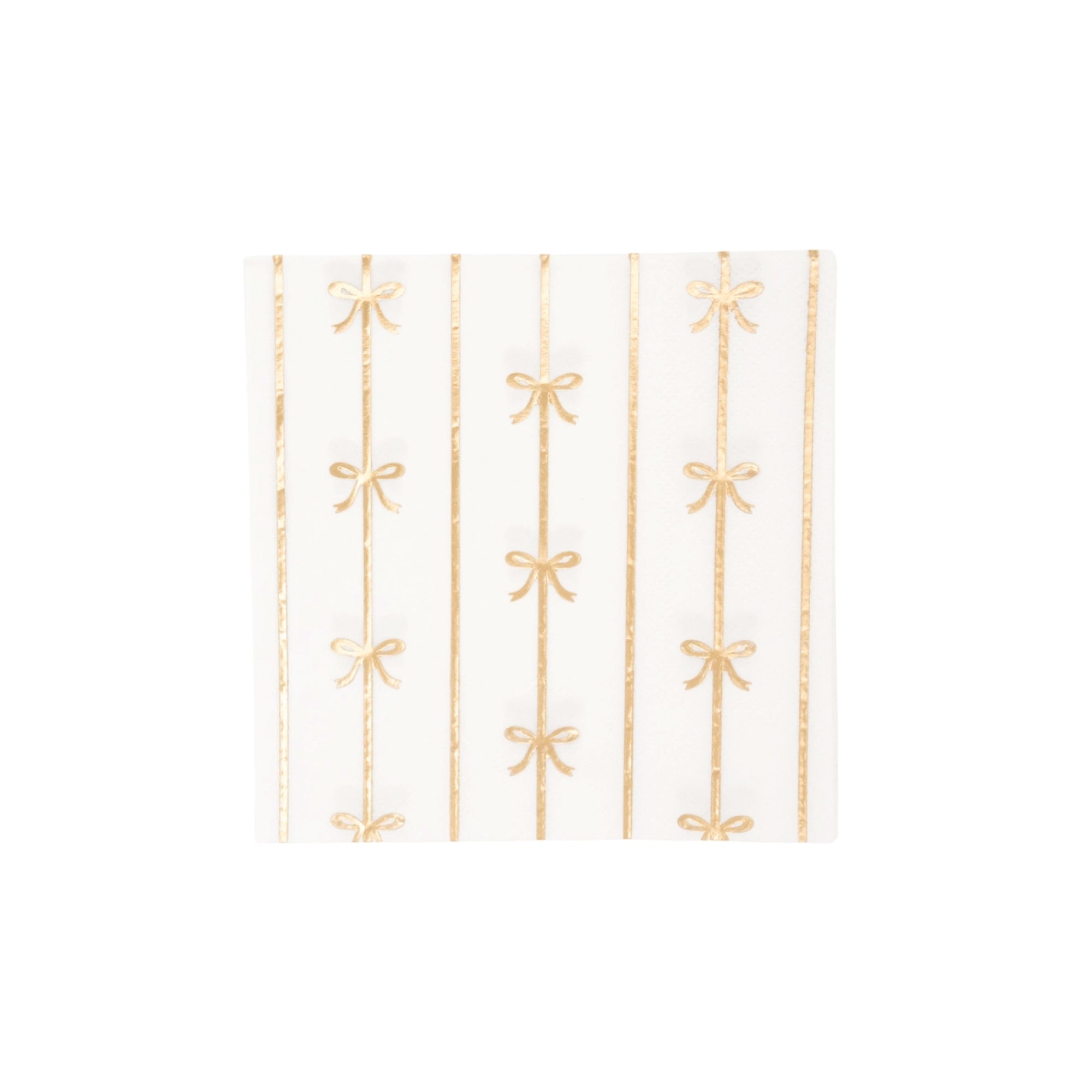Signature Gold Bow Dessert Napkins 20ct | The Party Darling
