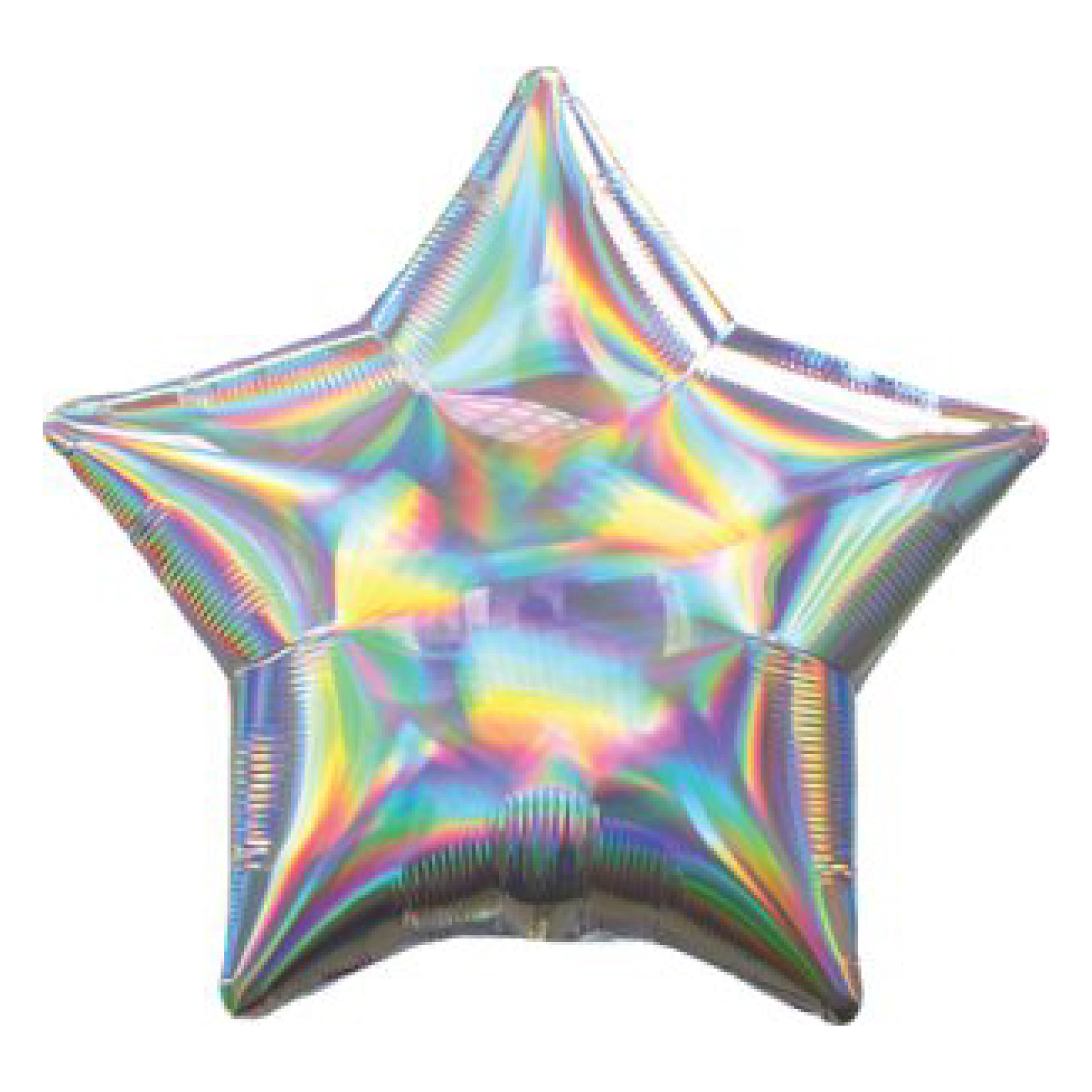 Silver Iridescent Star Balloon 19in | The Party Darling